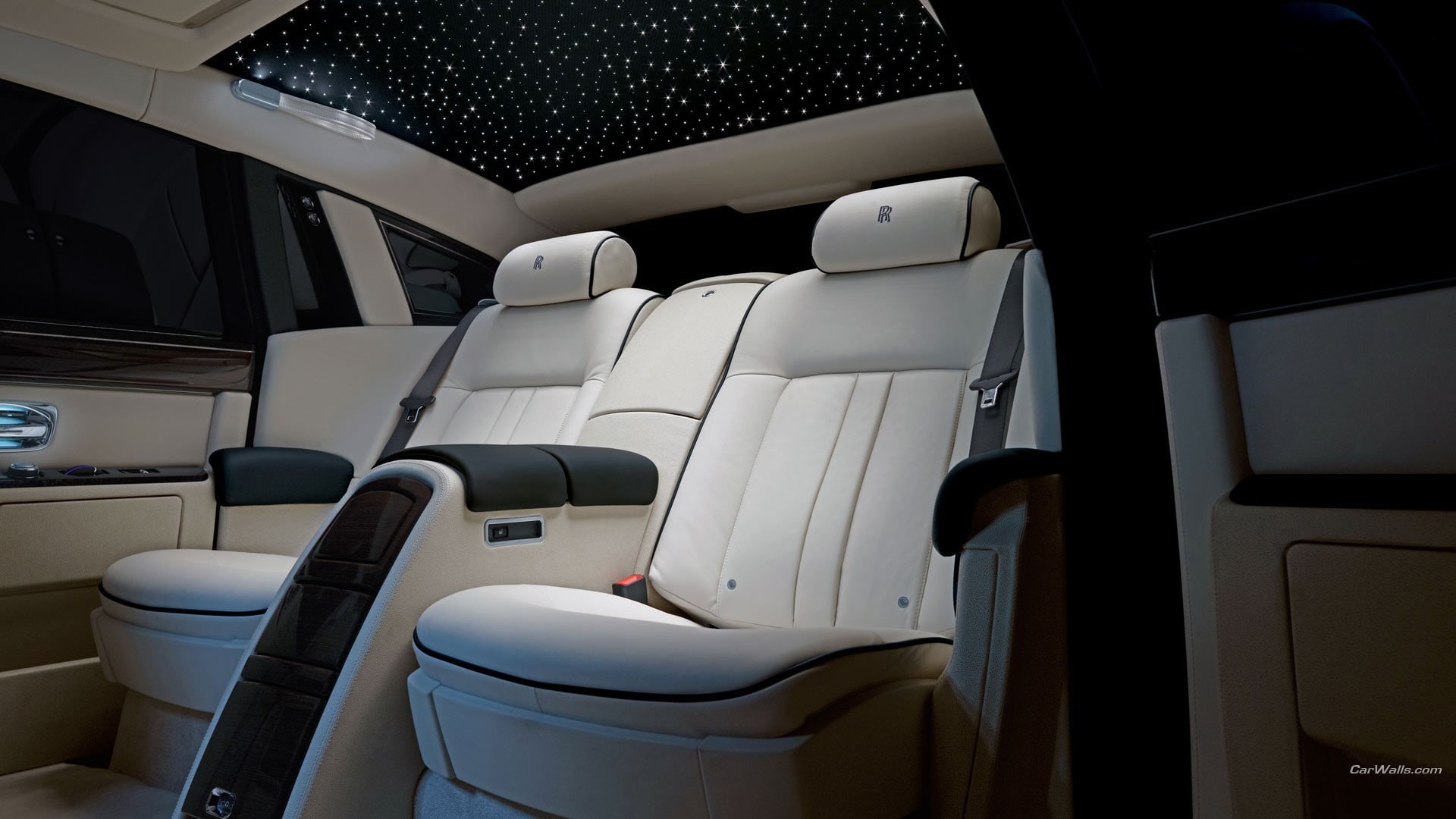 black, no people, 1080P, Rolls-Royce Phantom, vehicle seat, chair, indoors, vehicle interior, luxury, public transportation, transportation, white, mode of transportation, HD Wallpaper