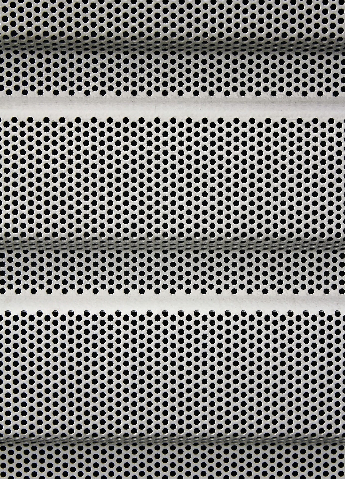 abstract, polka dot, metallic, iron - metal, holes, spotted, repetition, aluminum, alloy, shape, pattern, building feature, no people, steel, wire mesh, Phone HD Wallpaper
