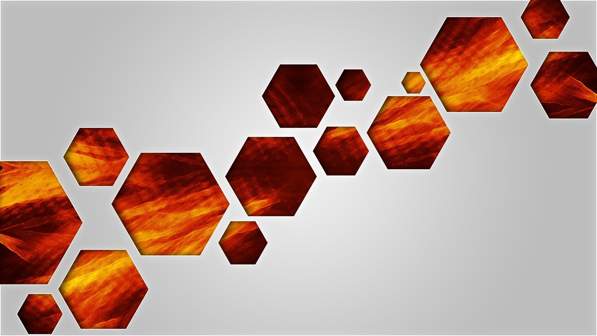multi colored, hexagon, low angle view, orange color, red, cut out, decor, sky, white background, digital art, in a row, close-up, medium group of objects, HD Wallpaper