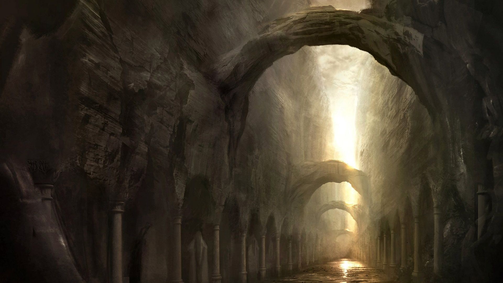 history, architecture, beauty in nature, physical geography, artwork, the past, sunlight, ancient civilization, low angle view, arch, cave, rock, no people, HD Wallpaper
