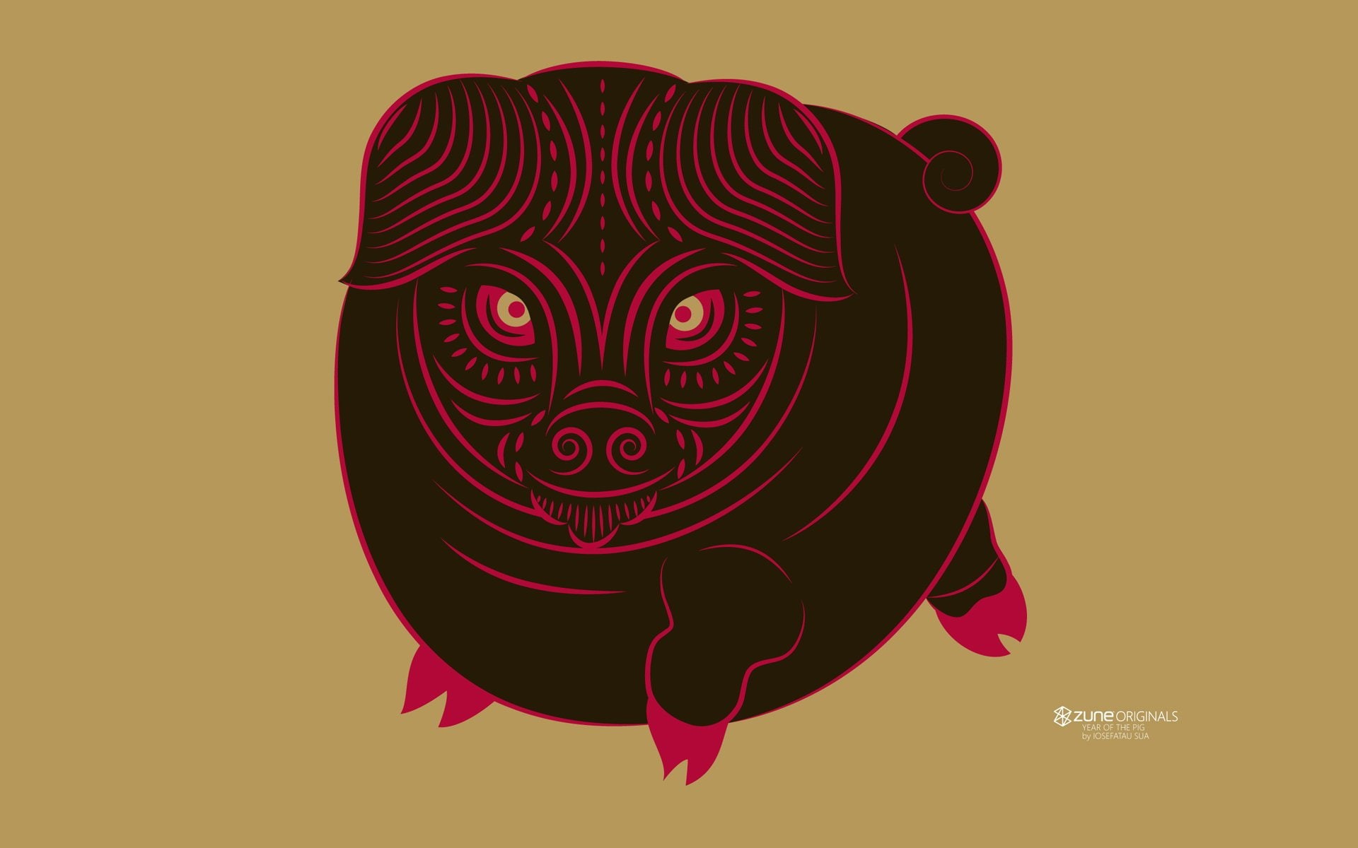 Zune, 1080P, Products, Zodiac, Pig, HD Wallpaper