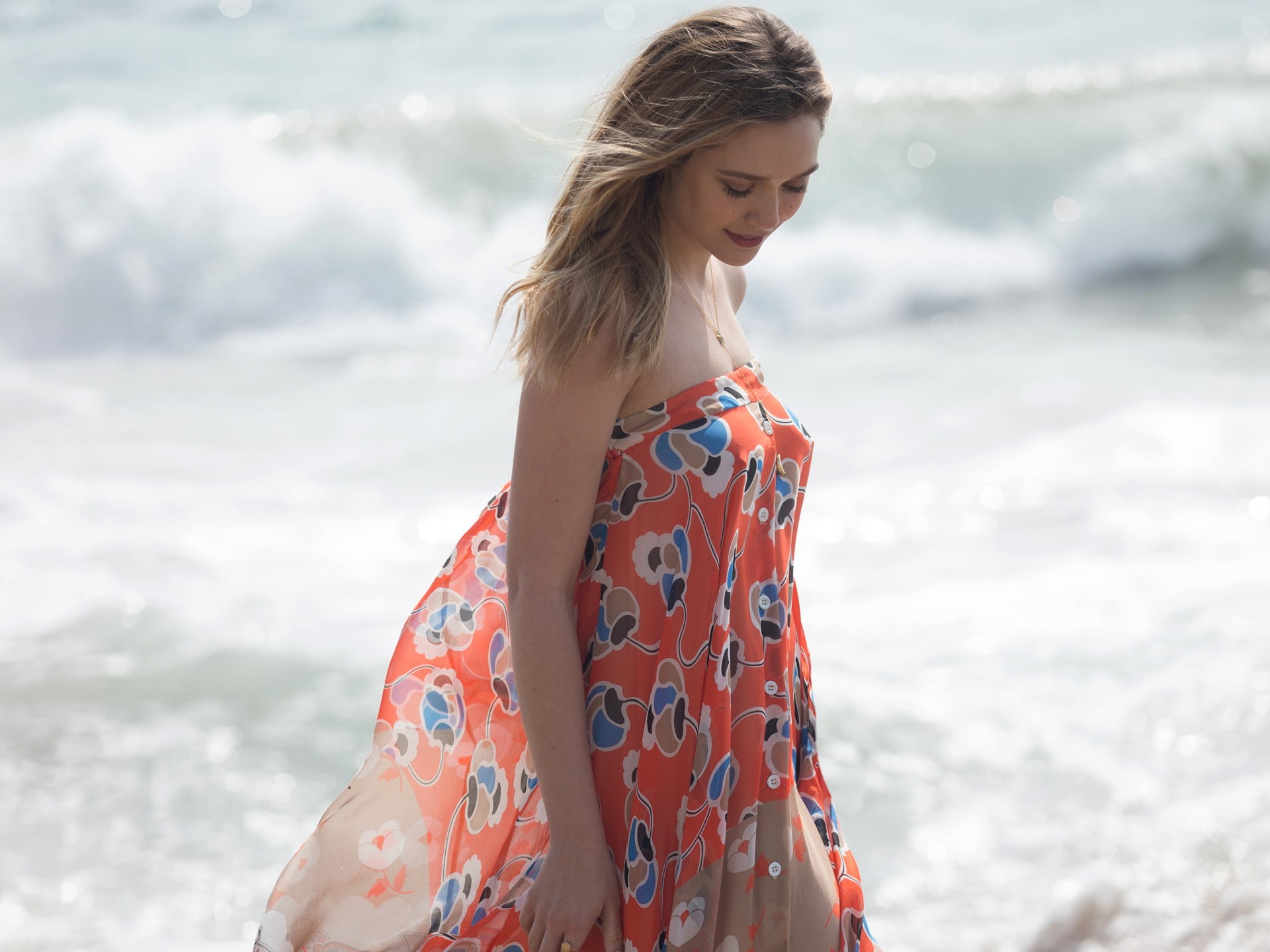 1080P, Blonde, Actress, Elizabeth Olsen, Actresses, HD Wallpaper