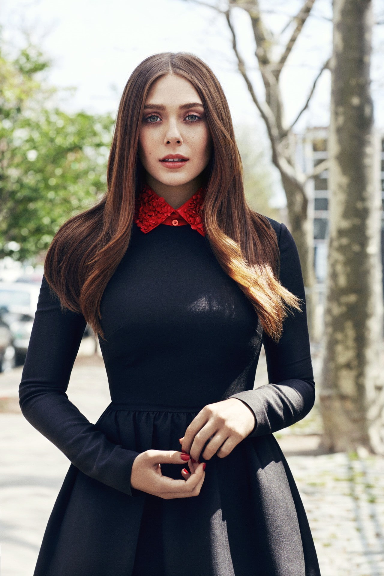 Elizabeth Olsen, 1080P, women, dress, Phone HD Wallpaper