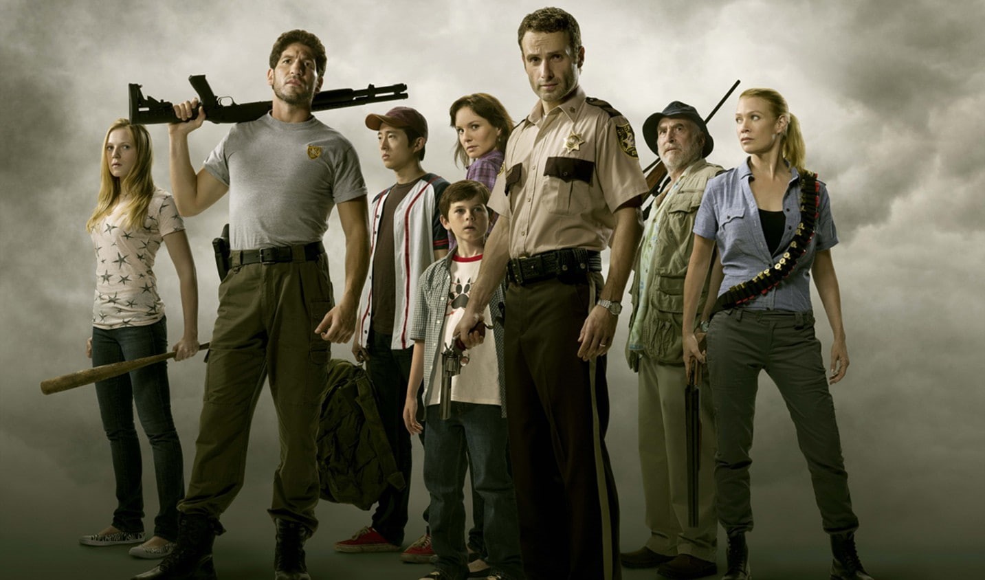 Daryl Dixon, Lori Grimes, group, Glenn Rhee, full length, fashion, men, performance, group of people, people, Dale Horvath, Andrea, clothing, medium group of people, HD Wallpaper