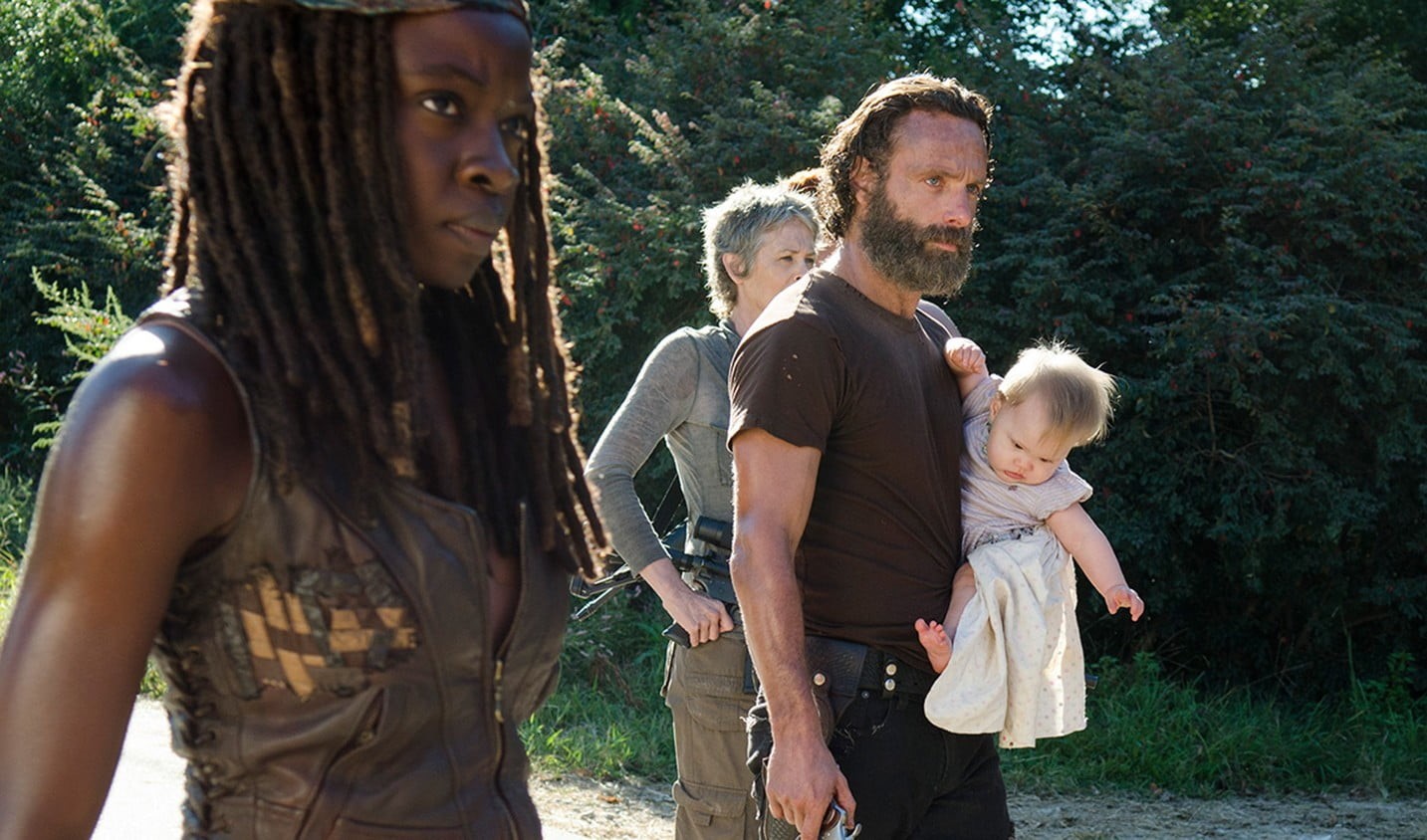 females, Maggie Greene, Glenn Rhee, casual clothing, parent, Tyreese, sleeved, hair, Rick Grimes, dress, hairstyle, 720P, Shane Walsh, mid adult women, HD Wallpaper