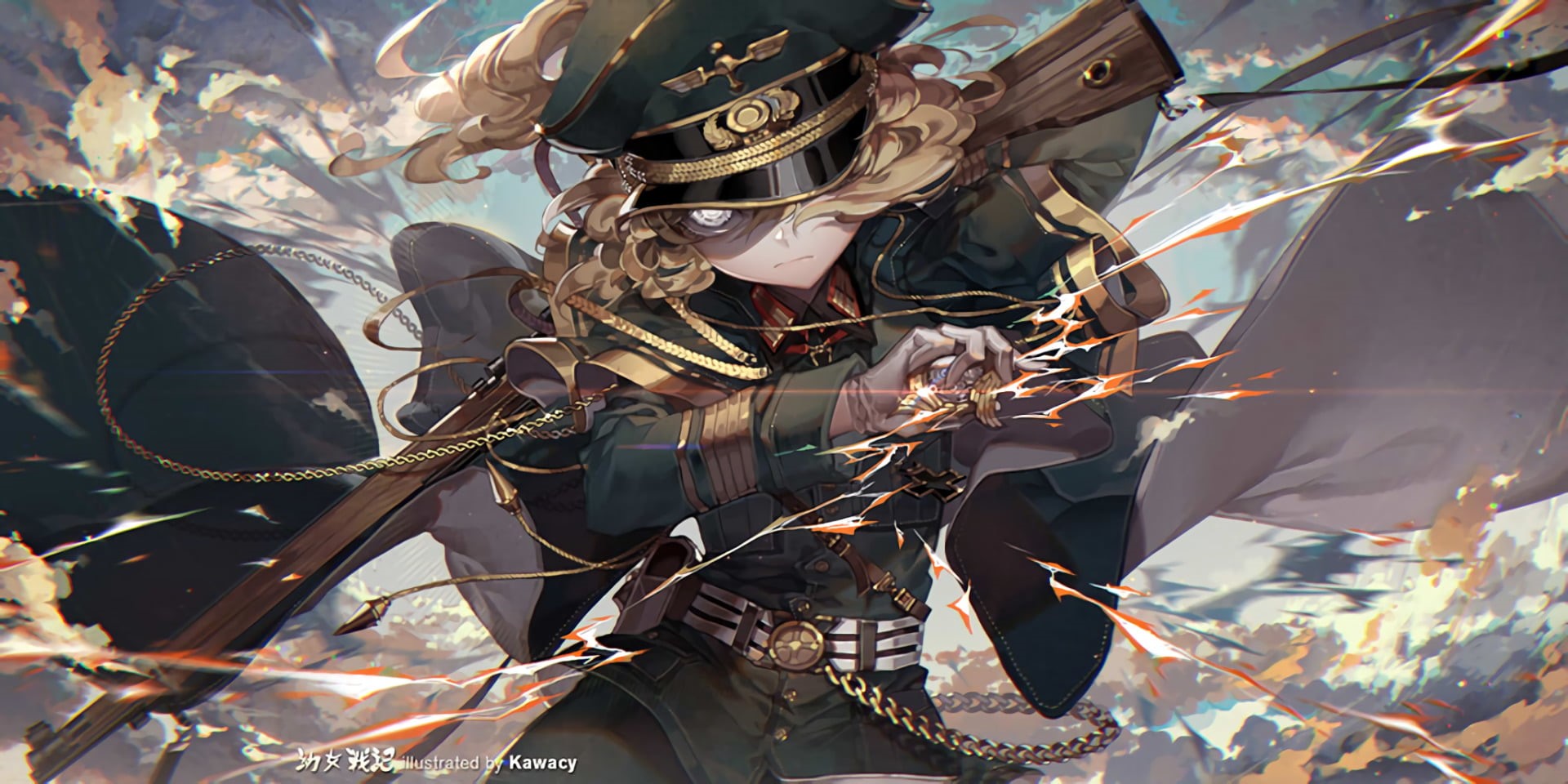 animal, Tanya Degurechaff, Youjo Senki, outdoors, haired, land, focus on foreground, backgrounds, sunlight, no people, plant part, coat, 1080P, character, HD Wallpaper