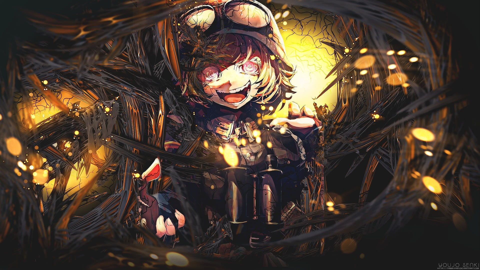 mask, front view, indoors, brown, illuminated, nature, real people, one person, black, costume, holiday - event, Youjo Senki, disguise, representation, HD Wallpaper