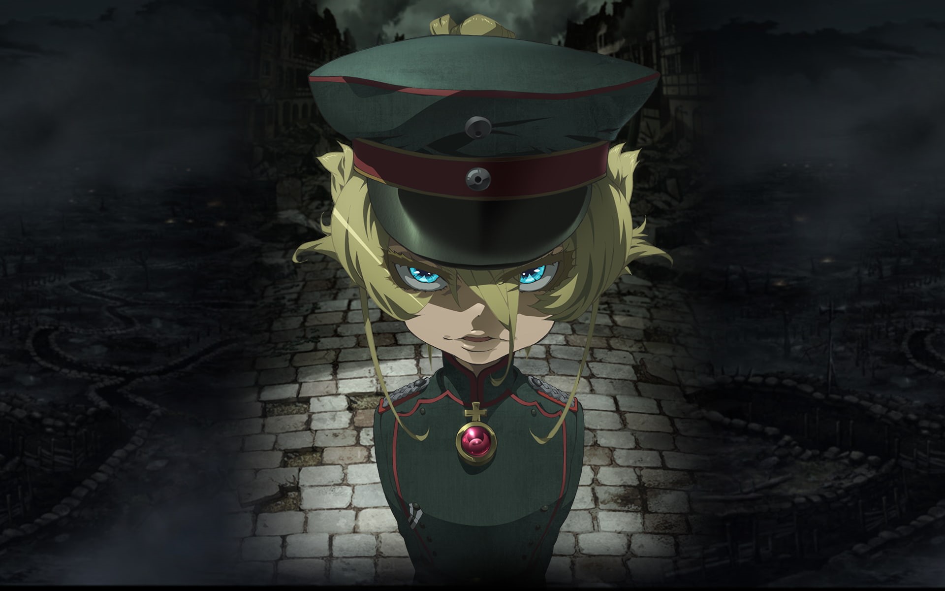 1080P, Youjo Senki, anime girls, Tanya Degurechaff, HD Wallpaper