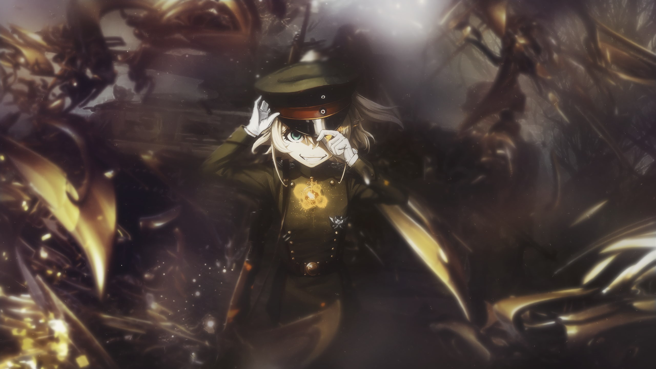 anime, artwork, 2K, Youjo Senki, Tanya Degurechaff, anime girls, HD Wallpaper