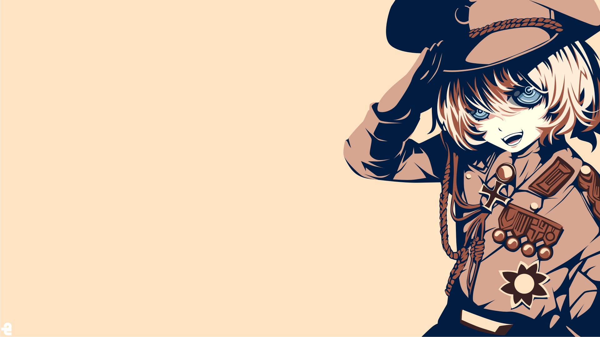 striped, Tanya Degurechaff, copy space, arts culture and entertainment, indoors, lifestyles, Youjo Senki, 1080P, creativity, real people, design, sky, HD Wallpaper