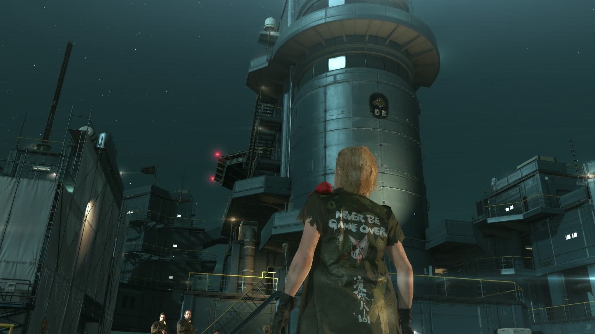 tower, neck, Metal Gear Solid , men, building exterior, water, statue, white, 1080P, s, shirt, nature, crew, architecture, one person, sky, low angle view, HD Wallpaper