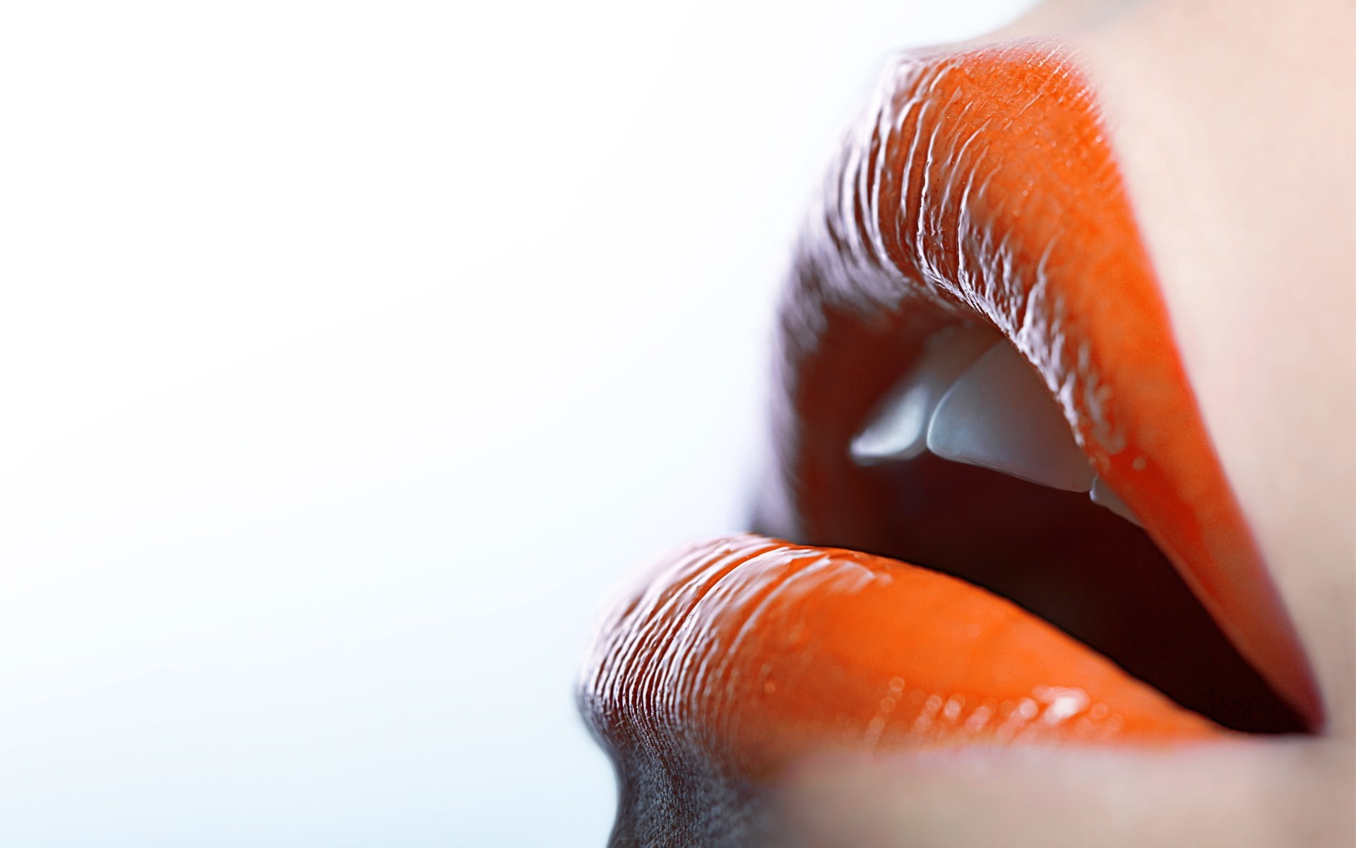 studio shot, white background, single object, indoors, beauty, open mouth, marine, lips, no people, 1080P, orange color, wellbeing, fish, copy space, body part, HD Wallpaper