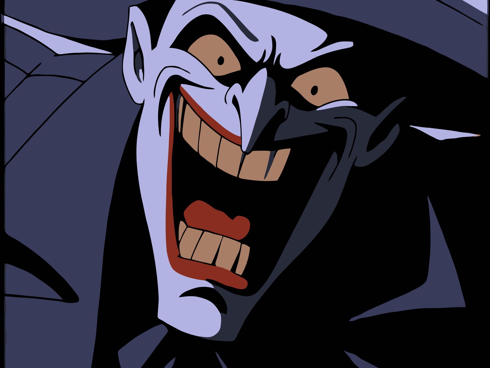720P, Joker, open mouth, cartoon, Batman, HD Wallpaper