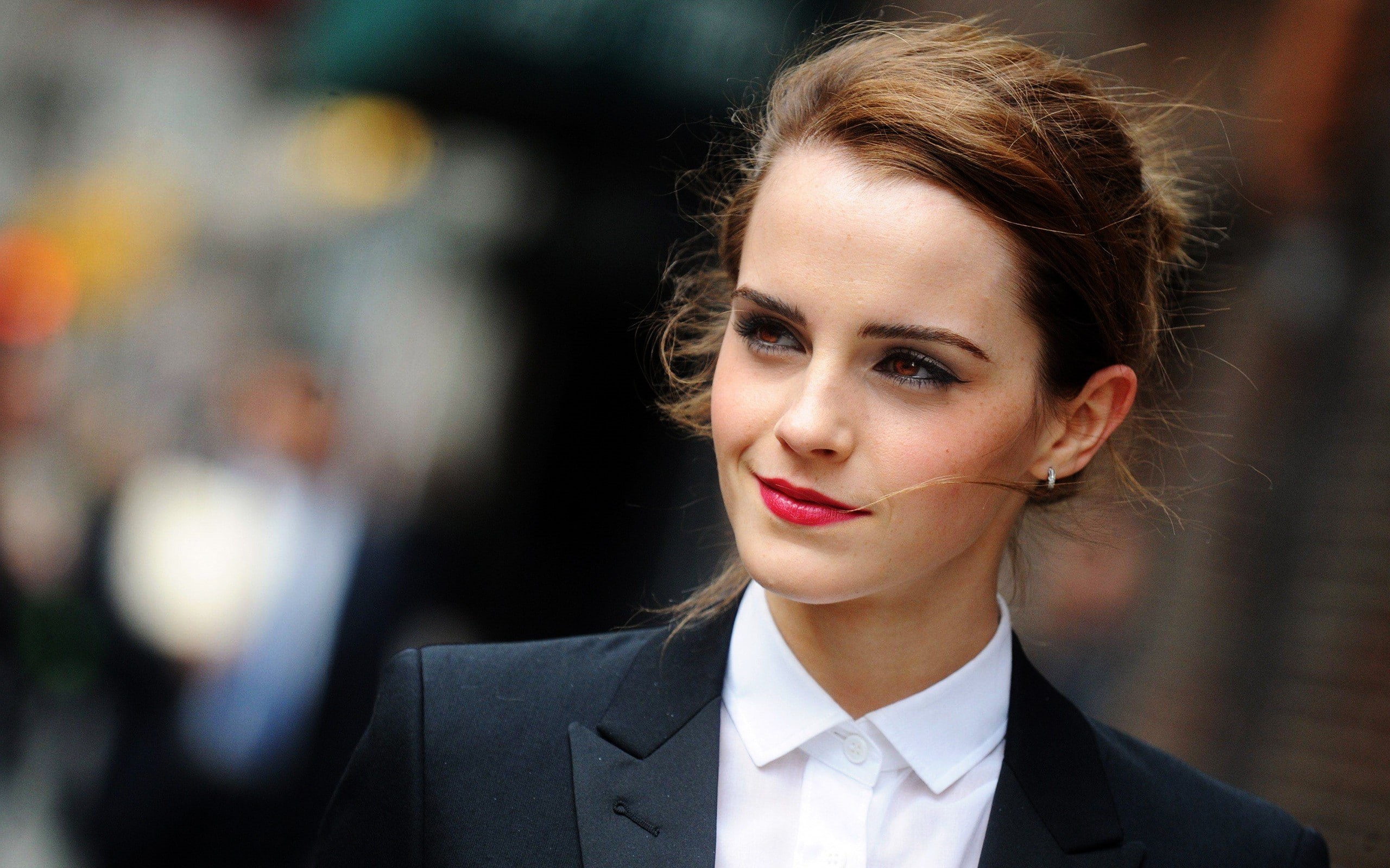 women, actress, Emma Watson, 2K, suits, face, HD Wallpaper