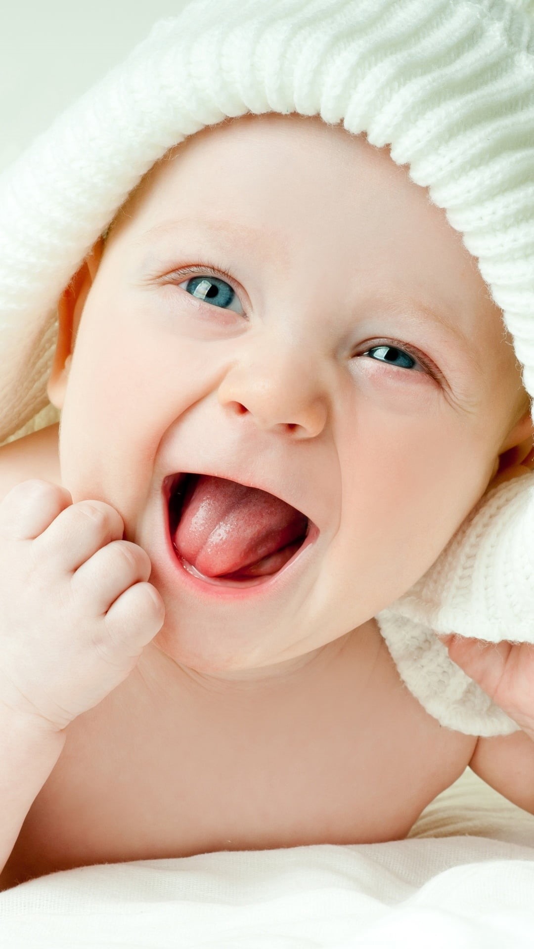 innocence, Baby, beginnings, happiness, cute, portrait, young, kid, close-up, headshot, mouth open, white, child, body part, sweet, one person, emotion, Phone HD Wallpaper