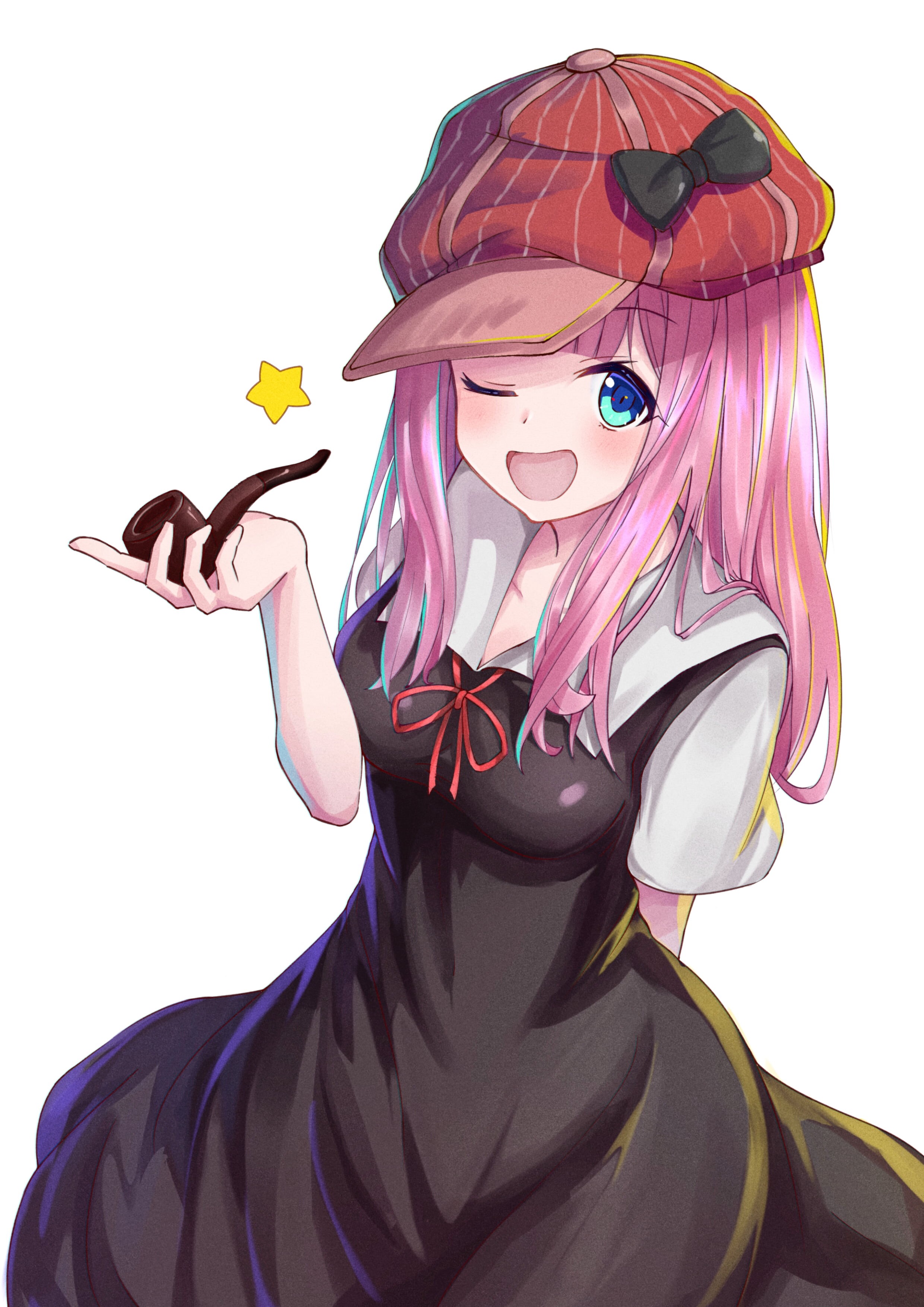 Kaguya-Sama: Love is War, Chika Fujiwara, school uniform, pink hair, anime girls, 2K, Phone HD Wallpaper