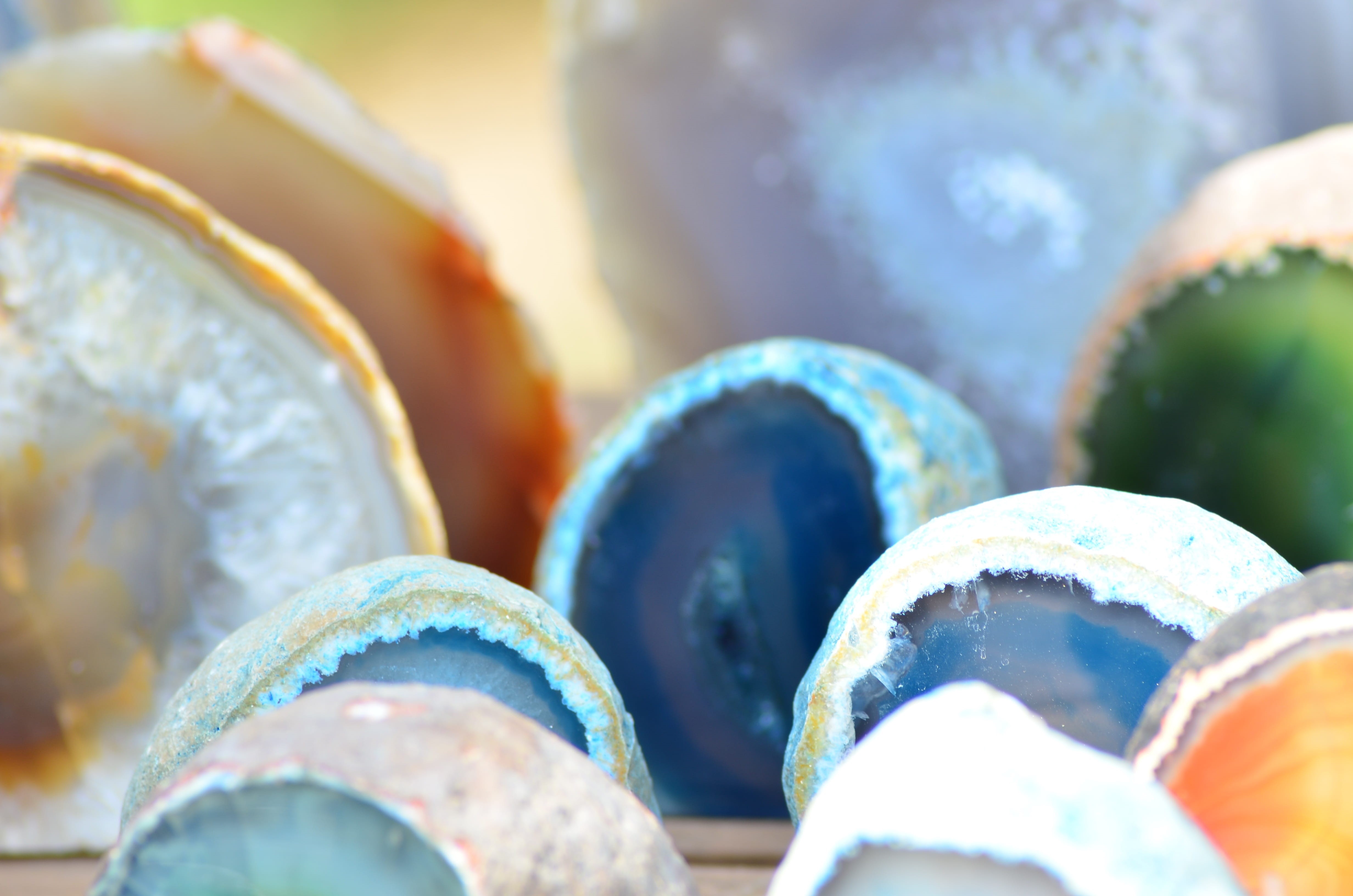 close-up, style, no people, blue, multi colored, boulder, nature, semiprecious stone, open, teal, mineral, pattern, biel, selective focus, jewelry, color, HD Wallpaper