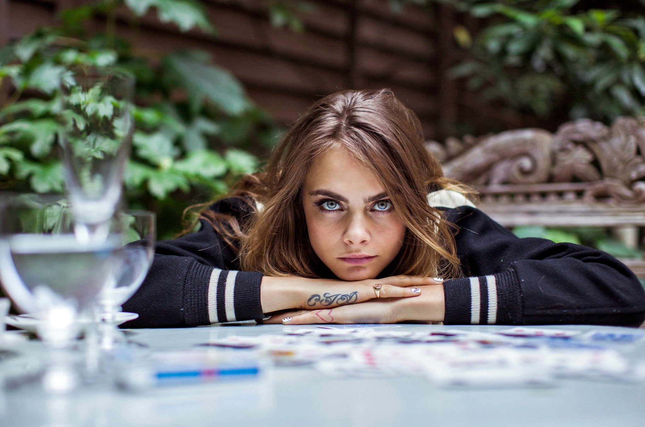 model, young women, one person, front view, blonde, negative emotion, surface level, hairstyle, contemplation, adult, 1080P, actress, Cara Delevingne, HD Wallpaper