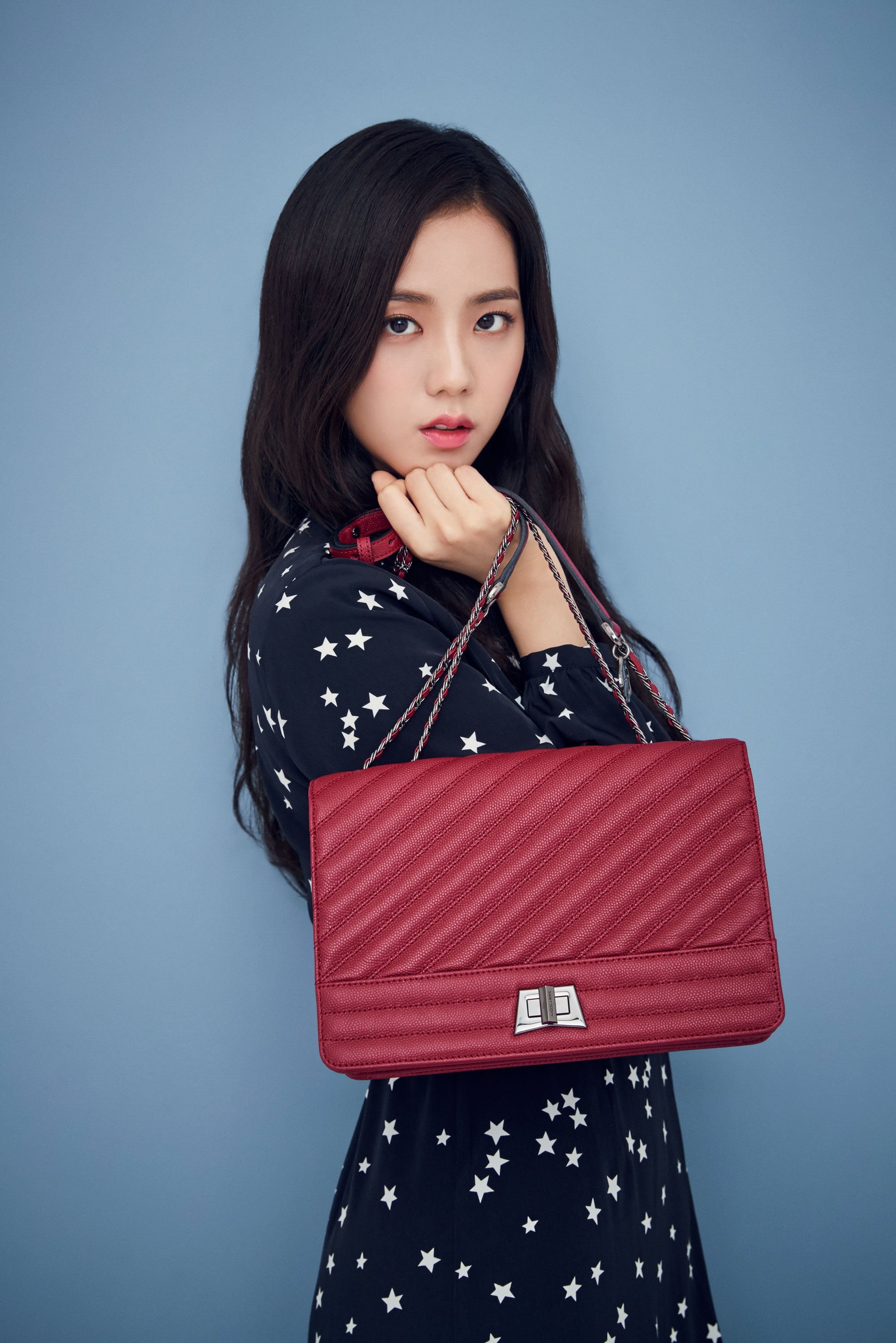 dark hair, dress, singer, portrait display, purse, Jisoo (BLACKPINK), women, 2K, K-pop, BLACKPINK, long hair, Phone HD Wallpaper