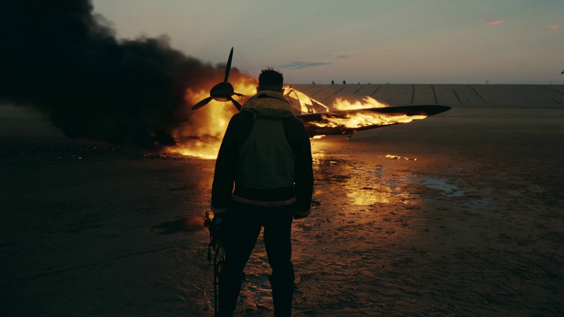 Tom Hardy, people, fire, 1080P, aircraft, Dunkirk, movies, HD Wallpaper