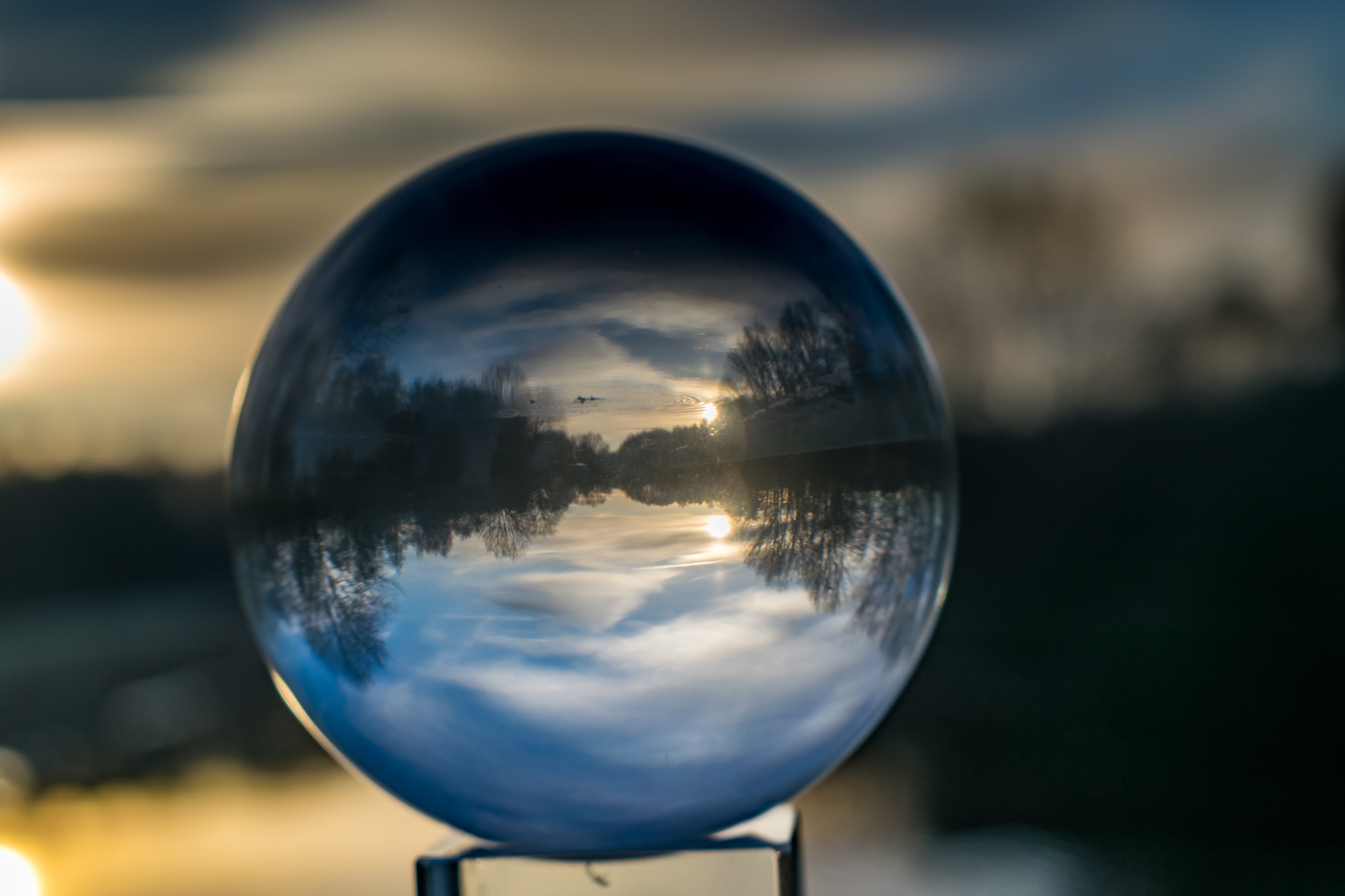ducks, single object, water, transparent, environment, close-up, shape, ball photo, light, sphere, geometric shape, cloud - sky, reflecting, glass, shiny, HD Wallpaper
