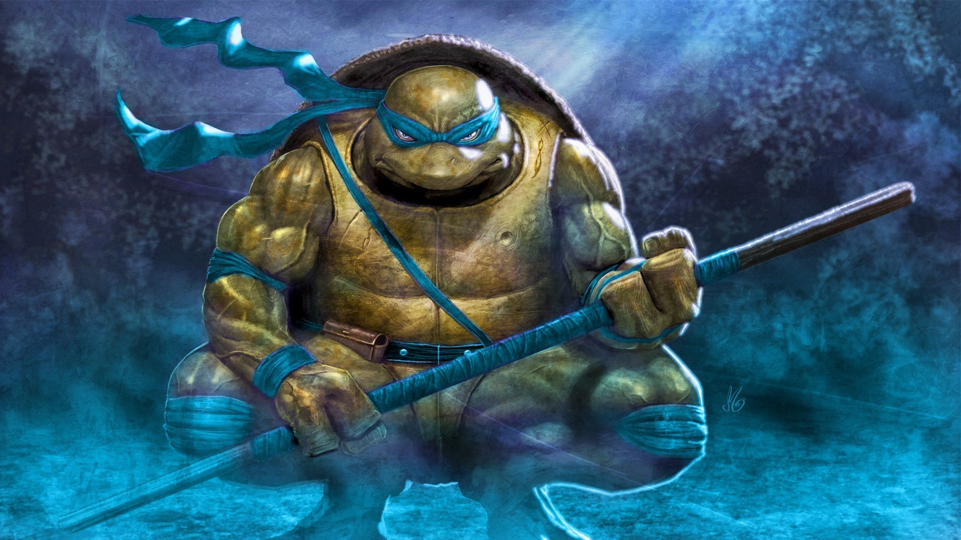 front view, 1080P, outdoors, water, work helmet, figurine, animal wildlife, no people, underwater, human representation, close-up, Teenage Mutant Ninja Turtles, HD Wallpaper
