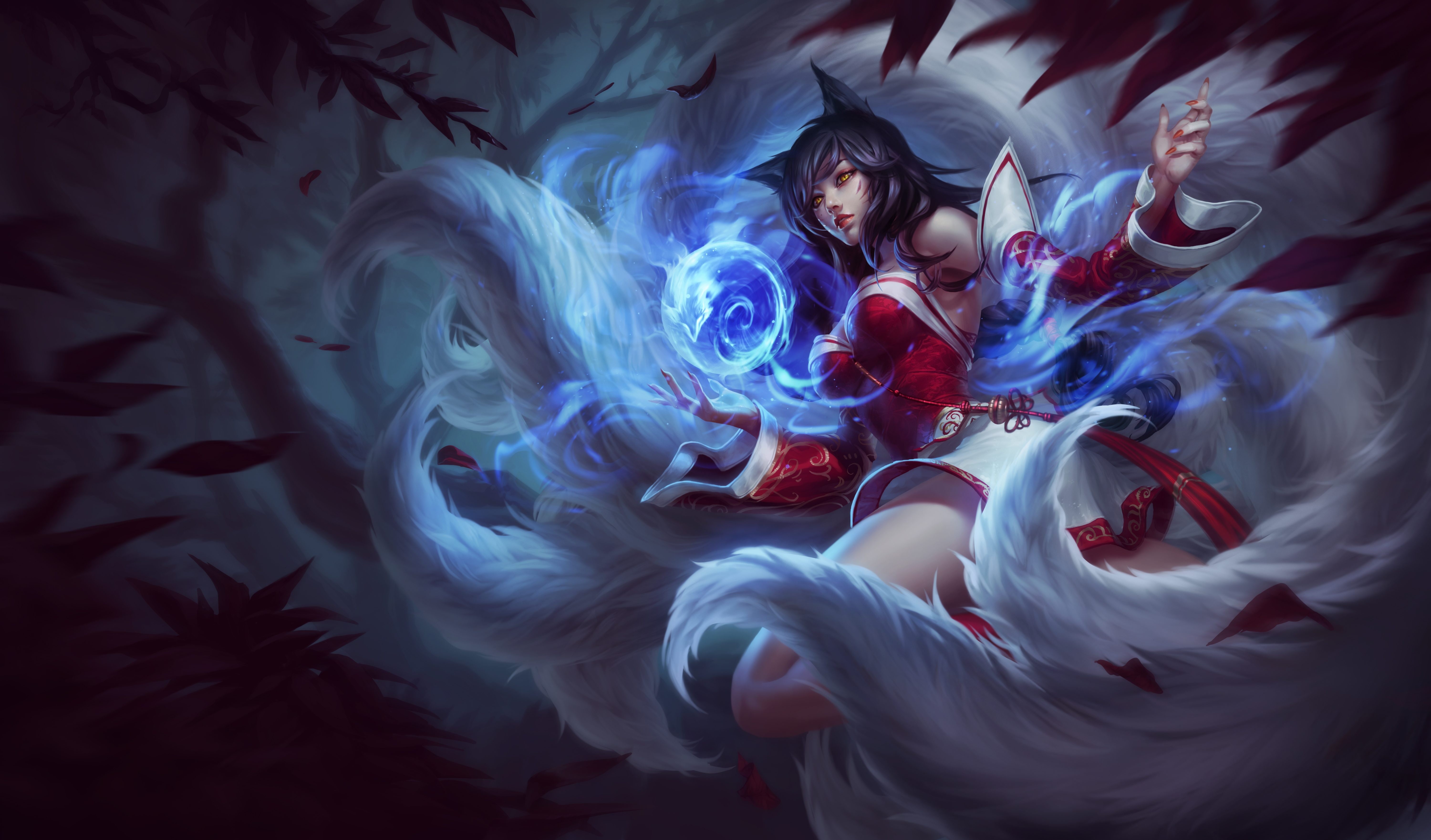 5K, League of Legends, 5K, Ahri, HD Wallpaper