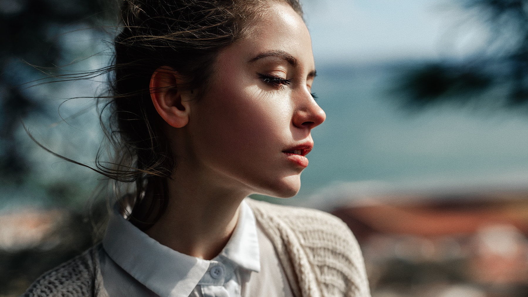 depression - sadness, young adult, beautiful woman, women, close-up, young women, 720P, beauty, contemplation, Yuriy Lyamin, beautiful people, looking, HD Wallpaper