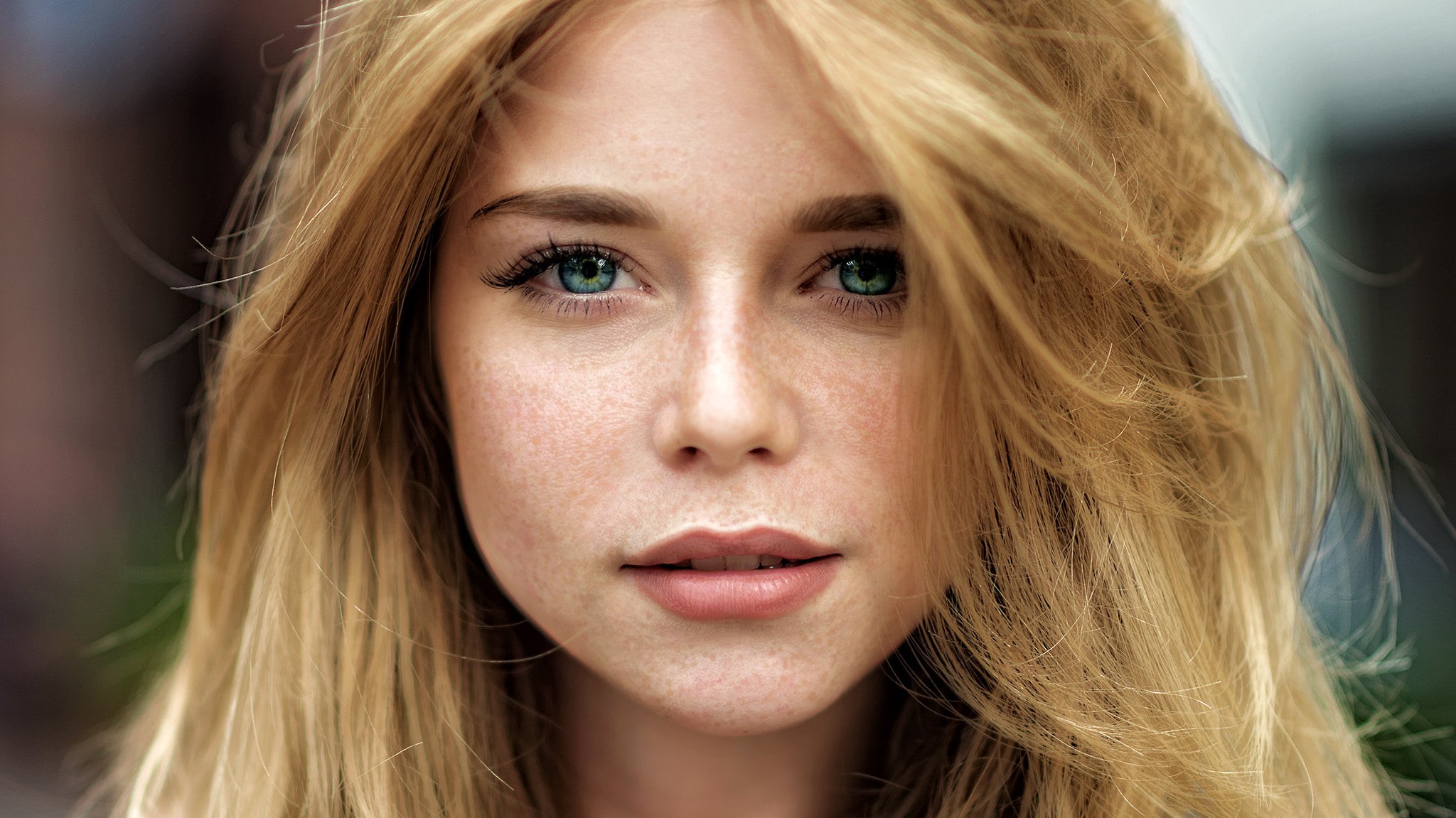 women, face, hairstyle, closeup, hair, teenager, blond hair, human body part, Yvonne Michel, one person, front view, portrait, adult, blonde, body part, HD Wallpaper