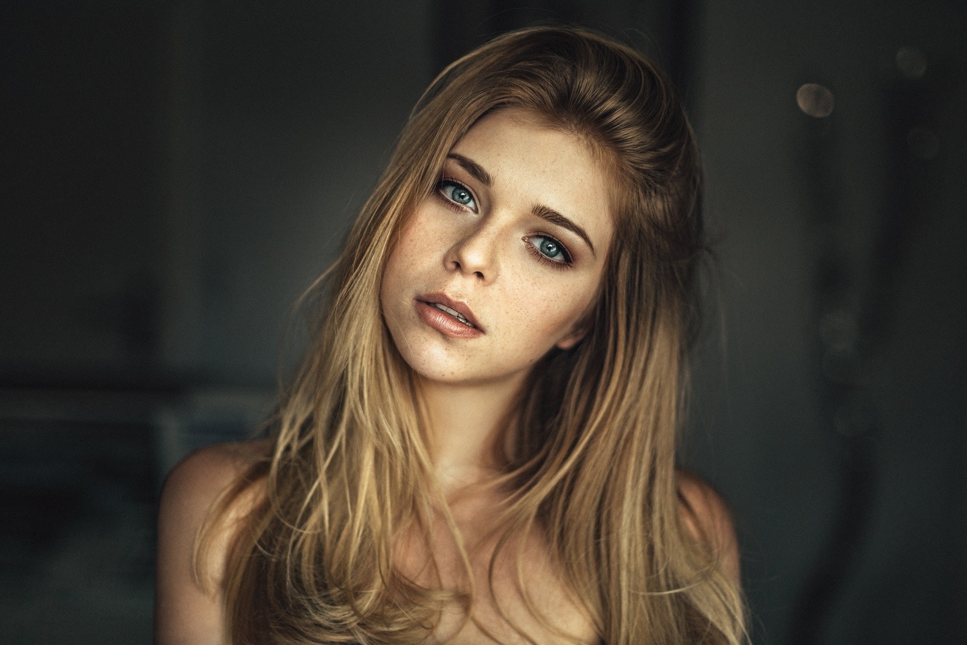 portrait, Yvonne Michel, women, blonde, 1080P, Martin Kühn, face, HD Wallpaper