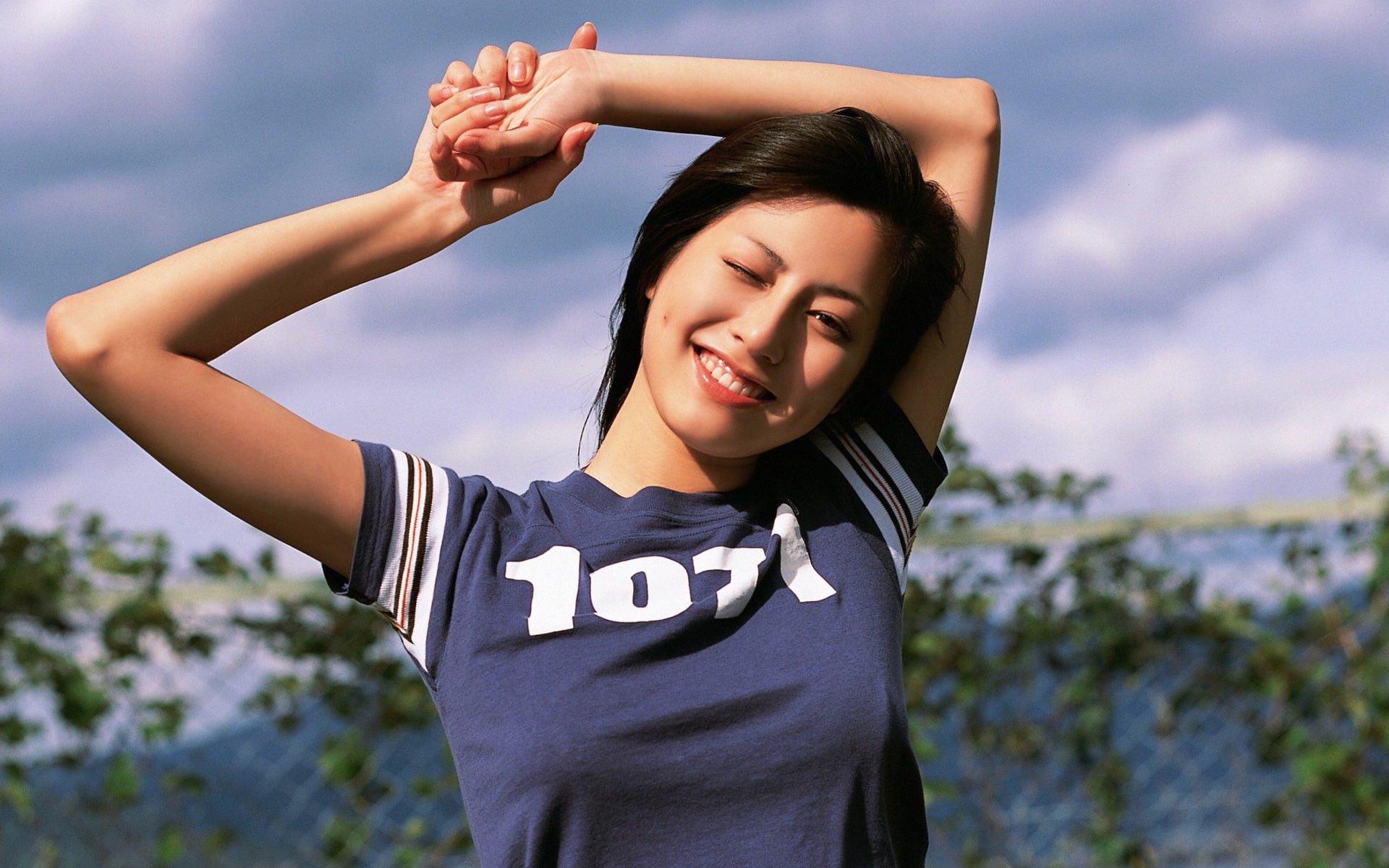 women, model, Japan, Asian, 1080P, smiling, Yumi Sugimoto, HD Wallpaper
