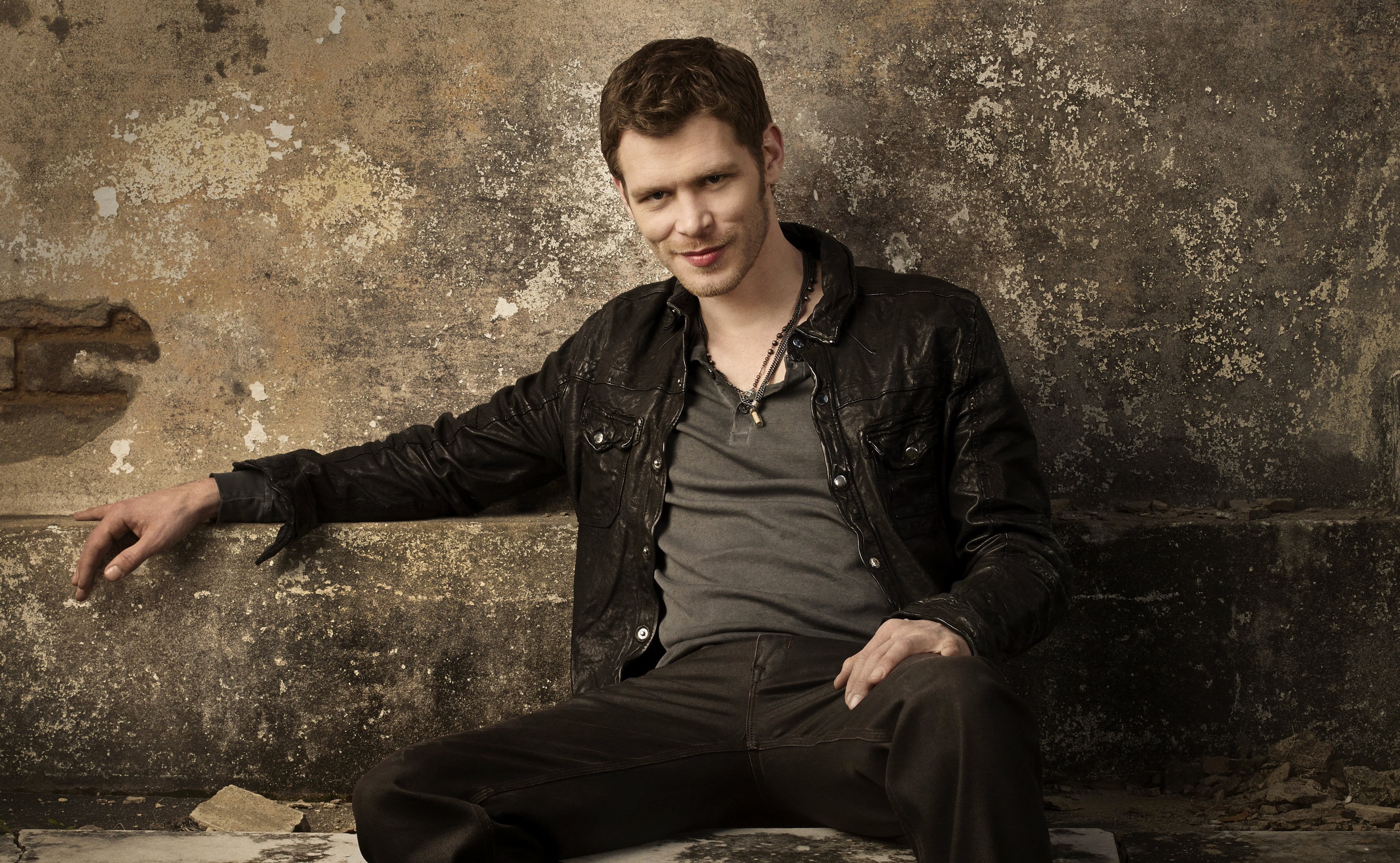 real people, leather jacket, males, The Originals, front view, beautiful, male Beauty, button, clothing, cheerful, fashion, smiling, looking At Camera, HD Wallpaper