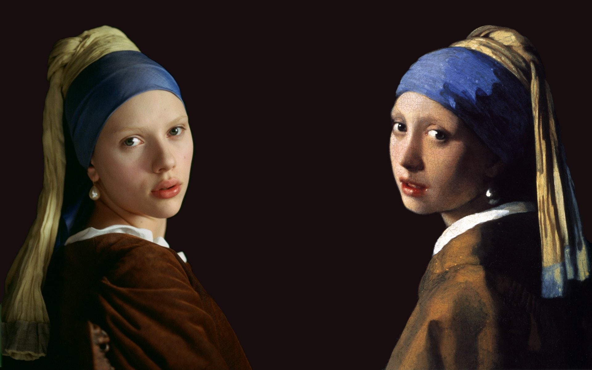 1080P, Actresses, Earrings, Scarlett Johansson, Artwork, Girl, Pearl, Vermeer, Painting, HD Wallpaper