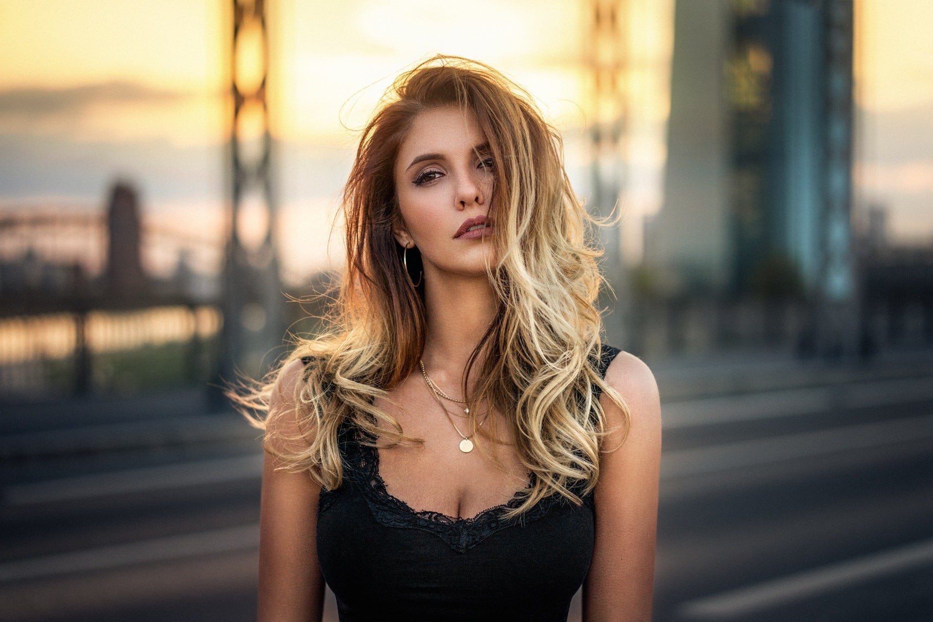 young adult, portrait, adult, outdoors, hairstyle, contemplation, women outdoors, depth of field, beautiful people, one person, hair, 1080P, young women, HD Wallpaper