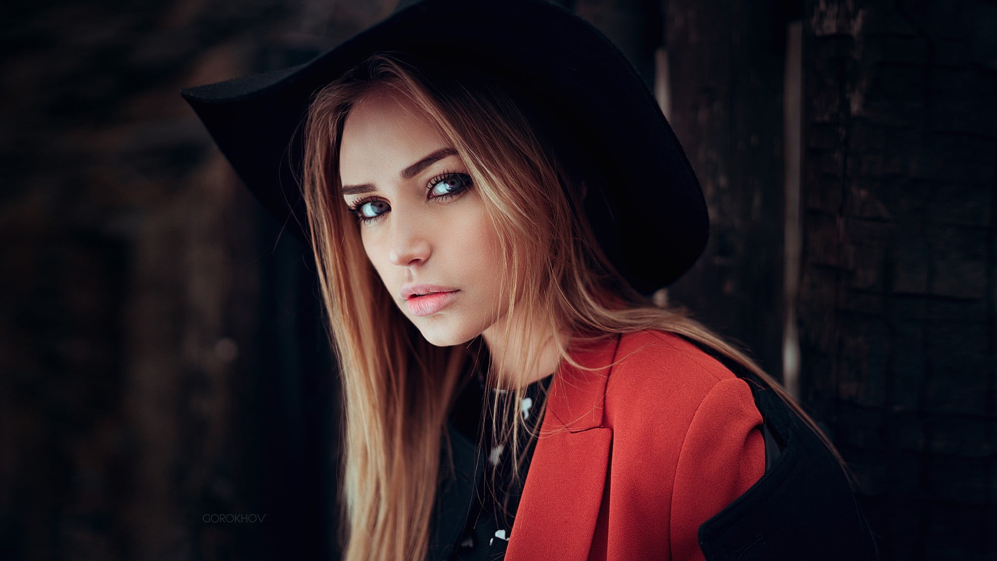 contemplation, depression - sadness, long hair, beautiful woman, clothing, women, beautiful people, juicy lips, teenager, straight hair, headshot, 1080P, HD Wallpaper