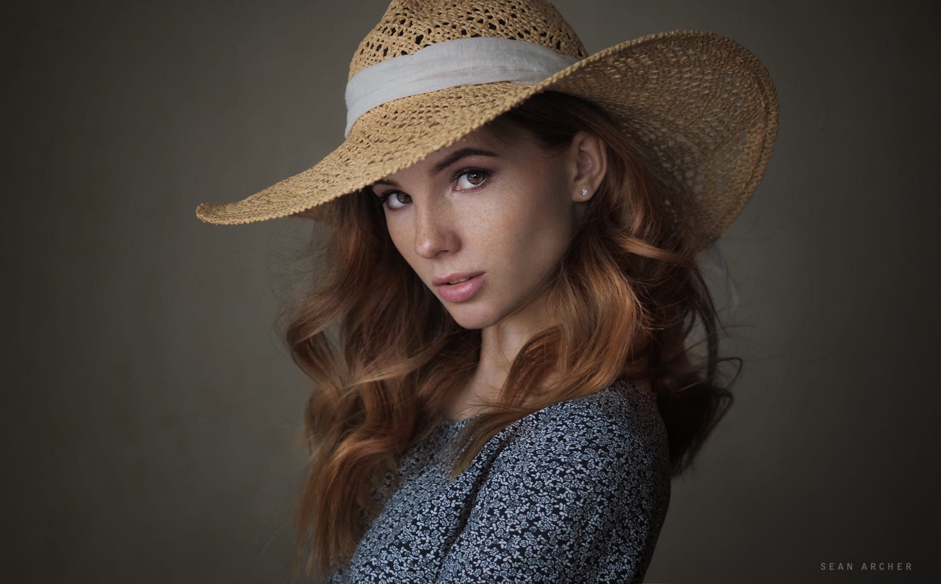 hair, casual clothing, beautiful woman, indoors, face, adult, portrait, freckles, beauty, young women, front view, hazel eyes, hat, one person, hairstyle, HD Wallpaper