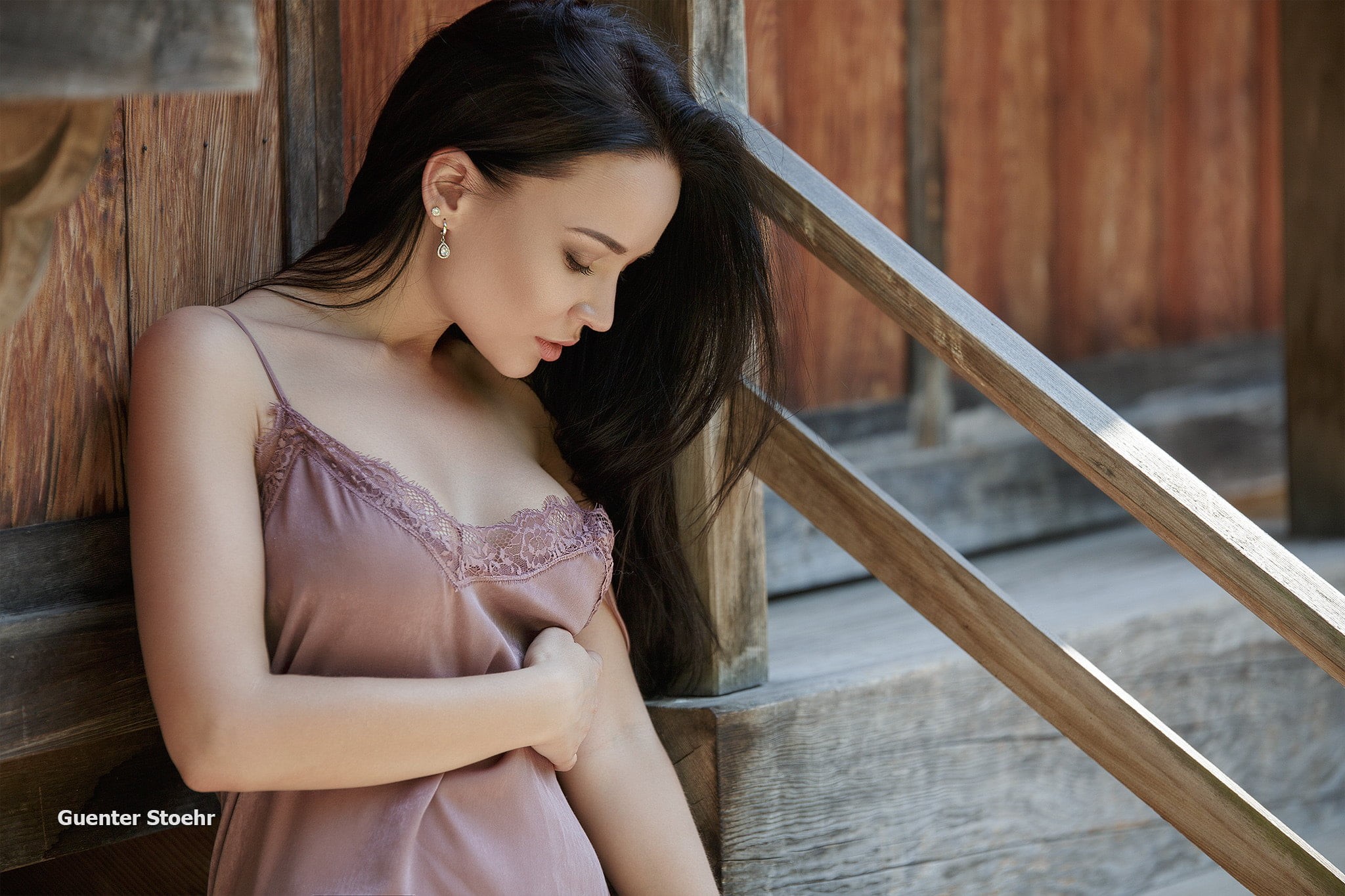 hairstyle, one person, leisure activity, 1080P, long hair, wood - material, women, real people, adult, Angelina Petrova, teenager, young women, model, HD Wallpaper