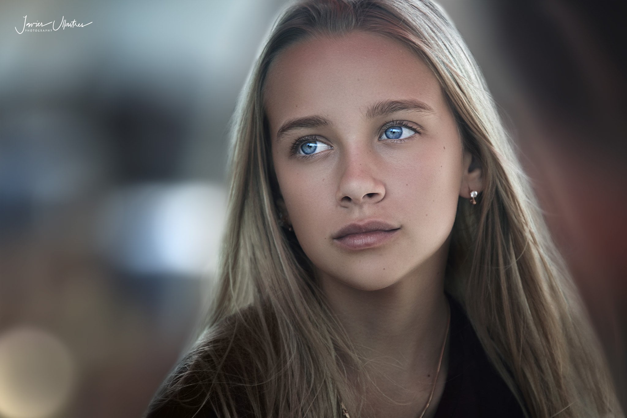 headshot, beauty, model, young adult, beautiful woman, lifestyles, contemplation, close-up, indoors, looking at camera, straight hair, young women, long hair, HD Wallpaper