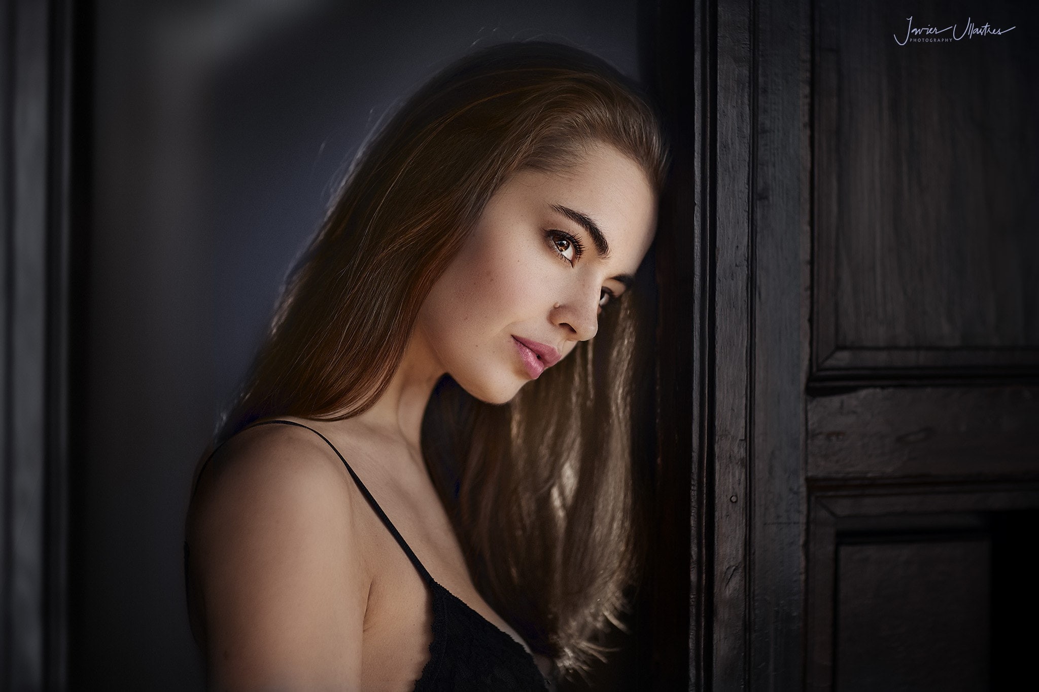 women, 500px, 1080P, face, brown eyes, portrait, long hair, Javier Ullastres, brunette, HD Wallpaper