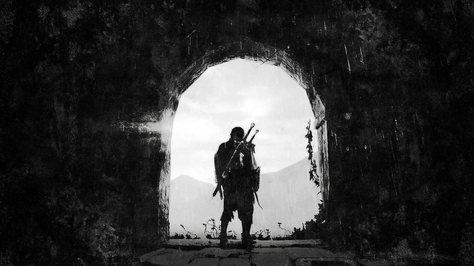1080P, lotr, mordor, action, men, adult, built structure, rear view, casual clothing, warrior, women, arch, leisure activity, Earth, middle, fantasy, shadow, HD Wallpaper