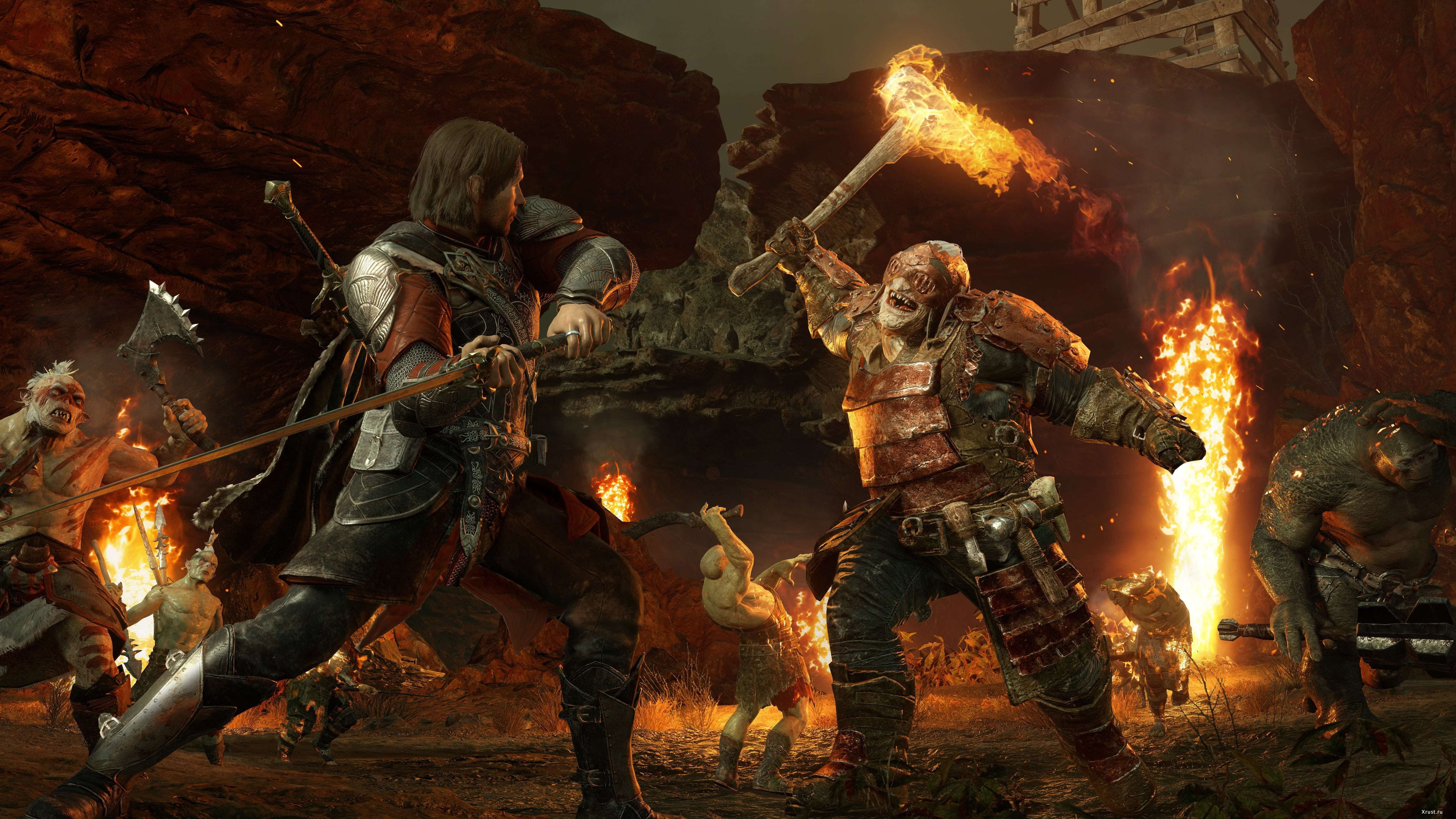 The Hobbit, battle, 5K, weapon, battlefield, man, evil, Middle-earth: Shadow of Mordor, blade, The Lord of the Rings, sword, Shadow of War, Middle-earth: Shadow of War, HD Wallpaper