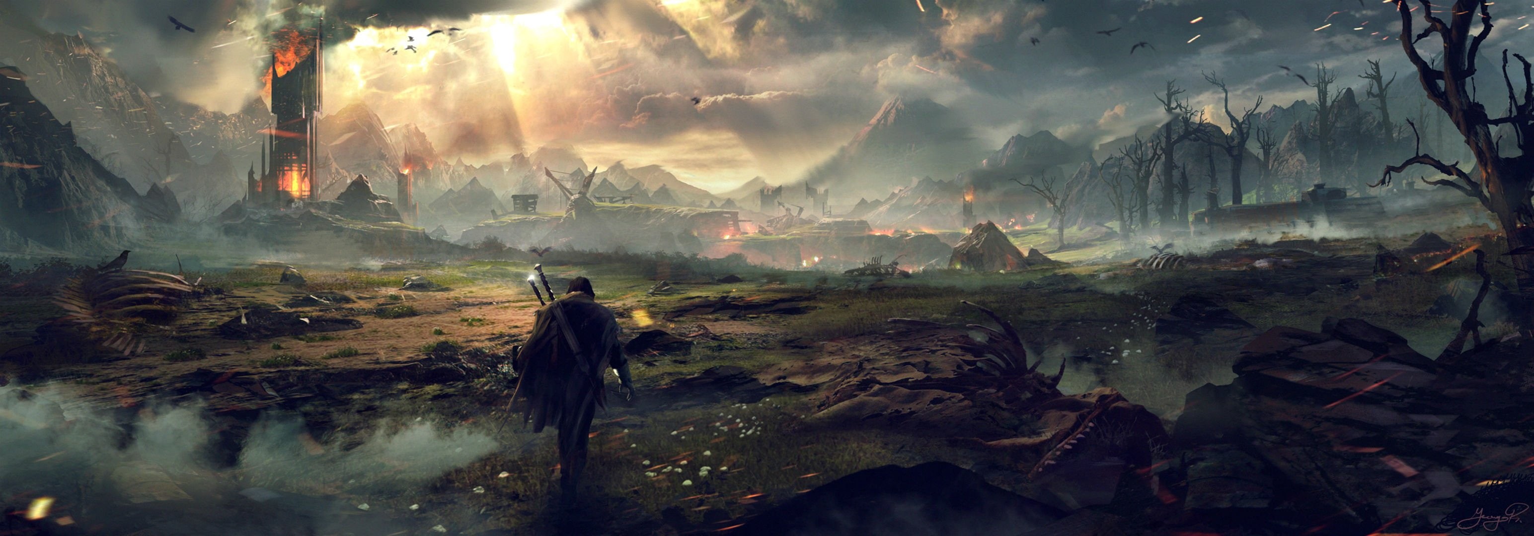 action, mordor, 2K, online, rings, lotr, lord, middle, adventure, warrior, earth, fantasy, shadow, HD Wallpaper