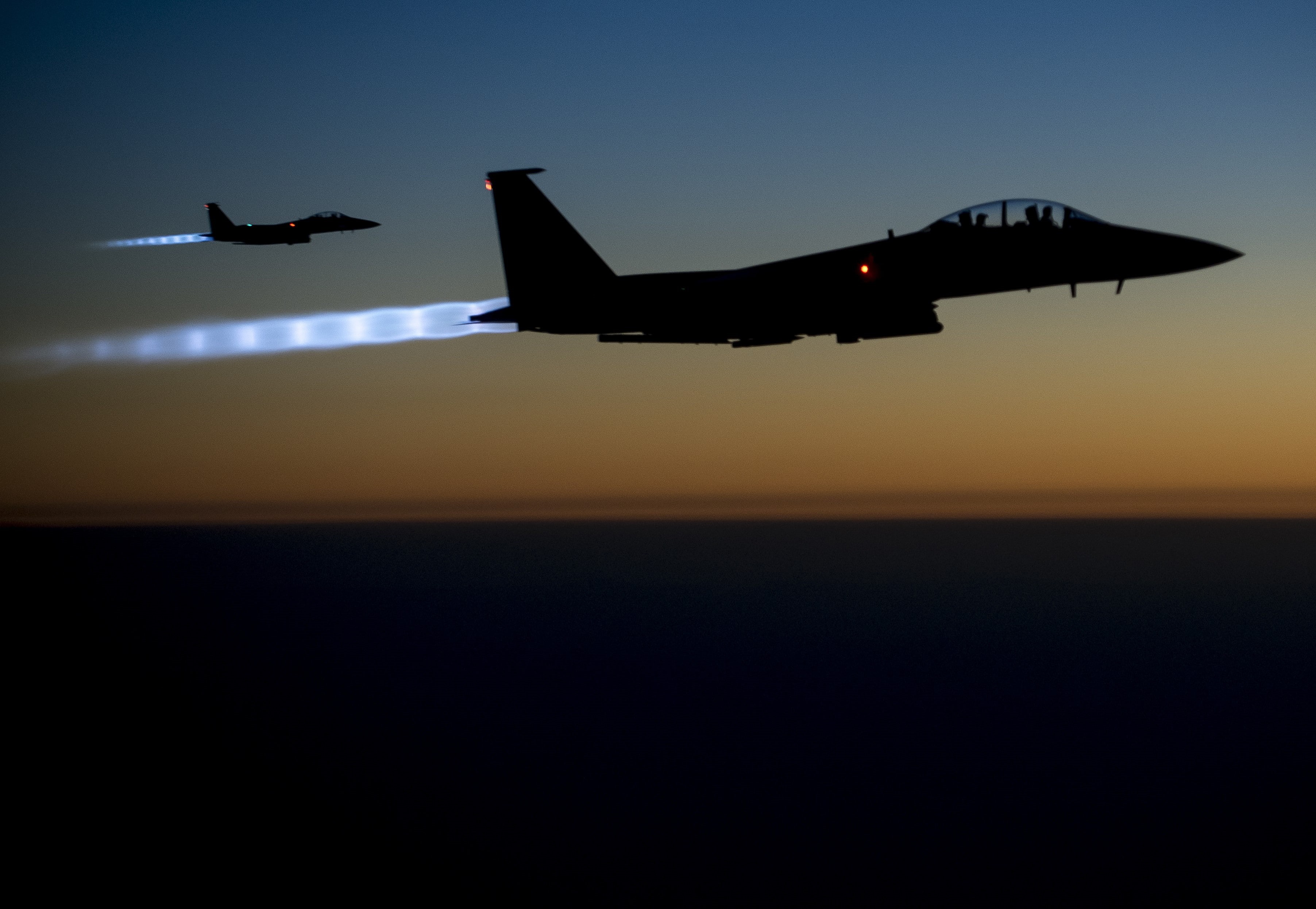 on the move, outdoors, mid-air, flying, orange color, low angle view, airplane, motion, McDonnell Douglas F-15 Eagle, sky, side view, nature, silhouette, HD Wallpaper