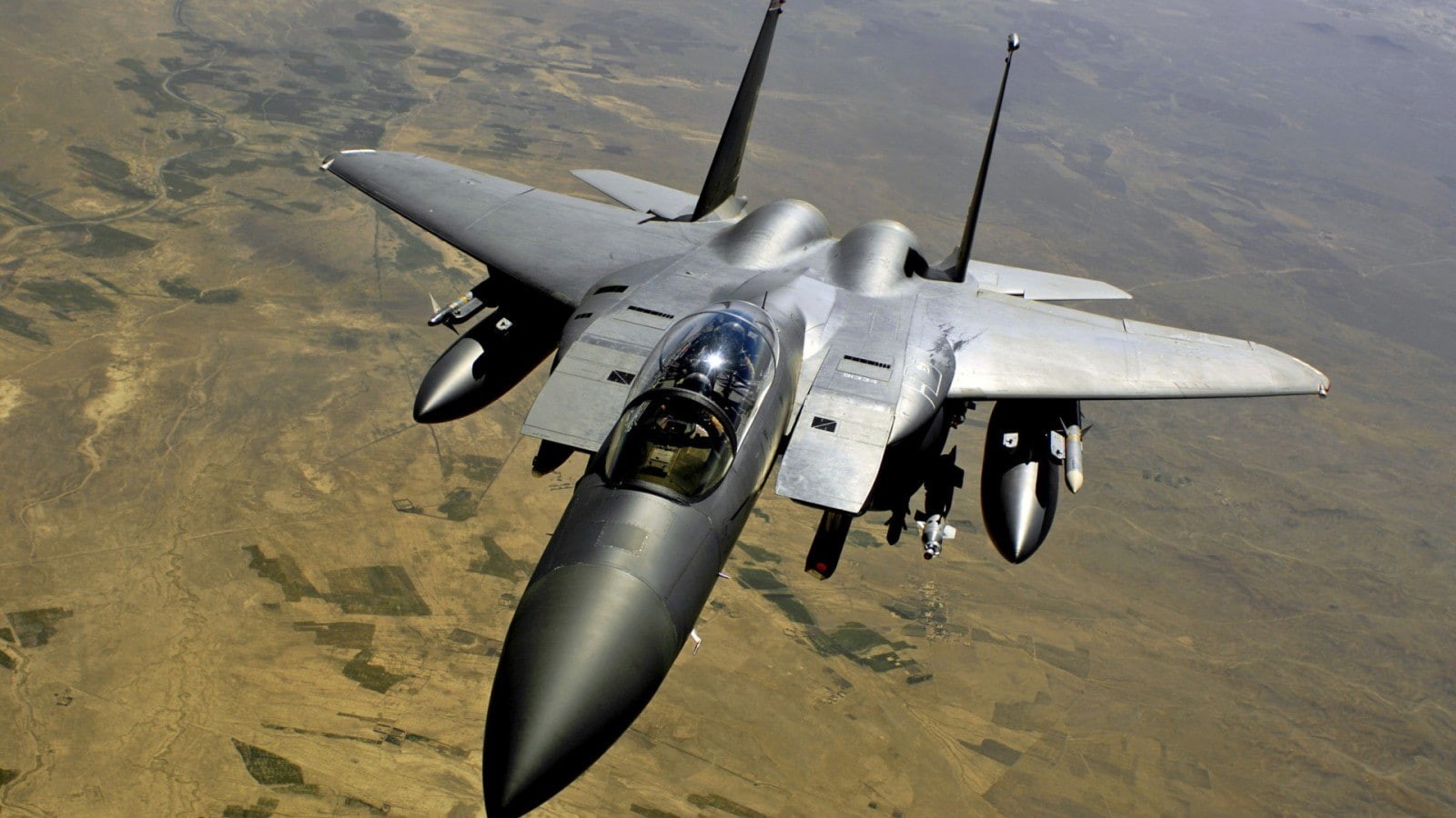 airplane, transportation, day, aerial view, military, 720P, air force, plane, Aviator, McDonnell Douglas F-15 Eagle, army, mode of transportation, air vehicle, HD Wallpaper