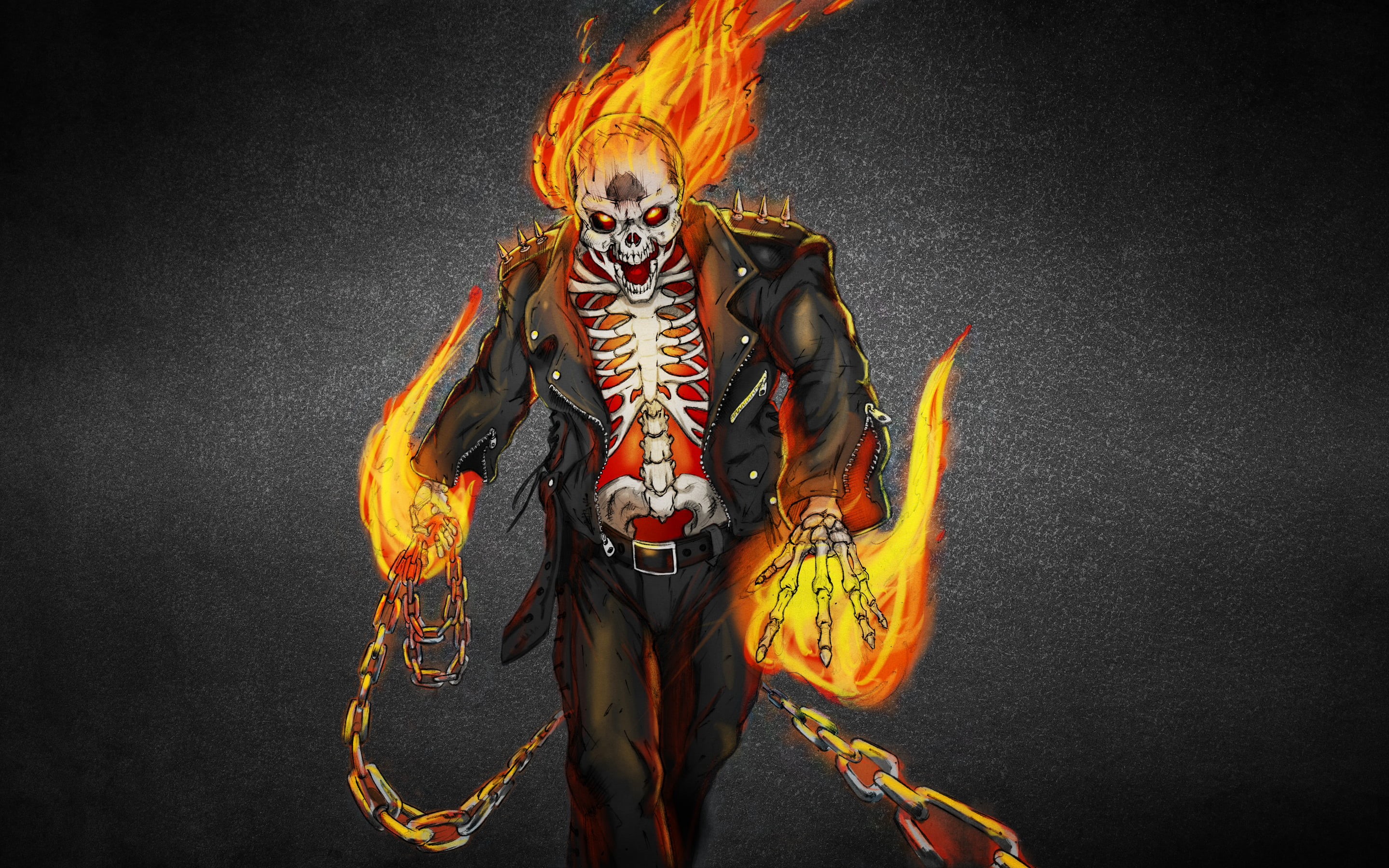 skeleton, arts culture and entertainment, black background, 2K, obscured face, skull, standing, traditional clothing, orange color, one Person, fantasy, HD Wallpaper