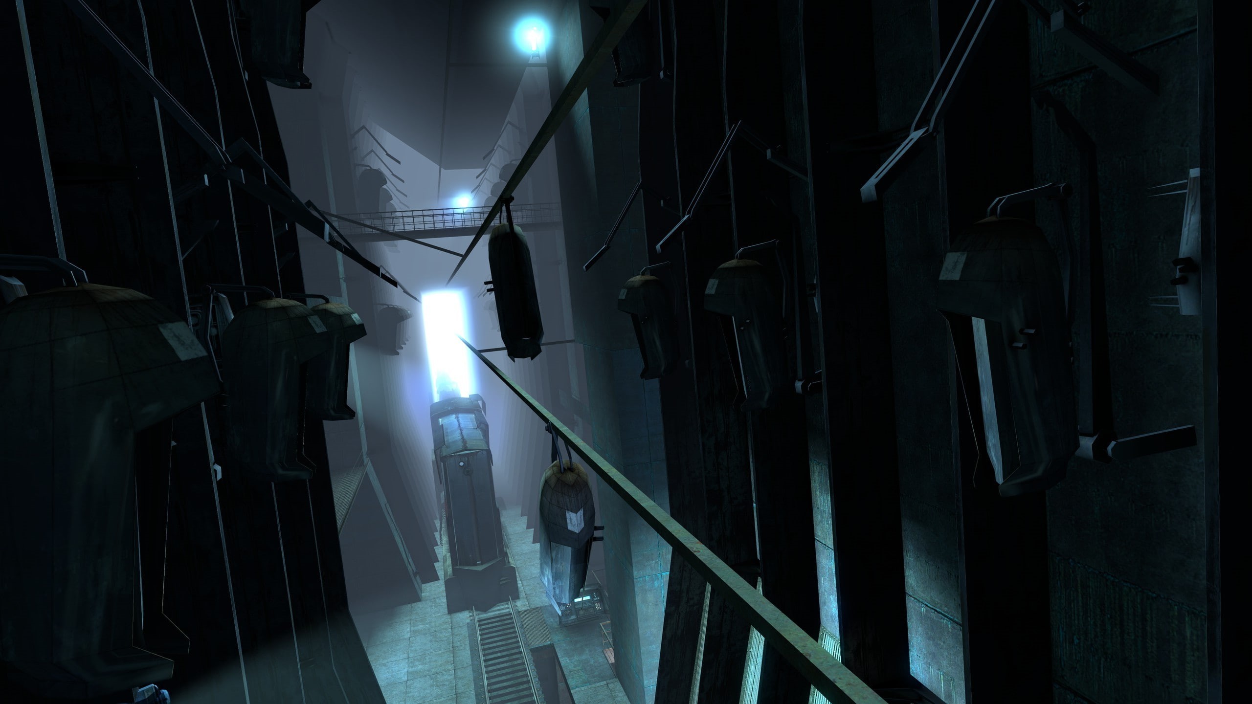 the way forward, absence, Dystopian, screenshots, no people, direction, night, street, electric lamp, Combine, city, lighting equipment, architecture, Futuristic, HD Wallpaper