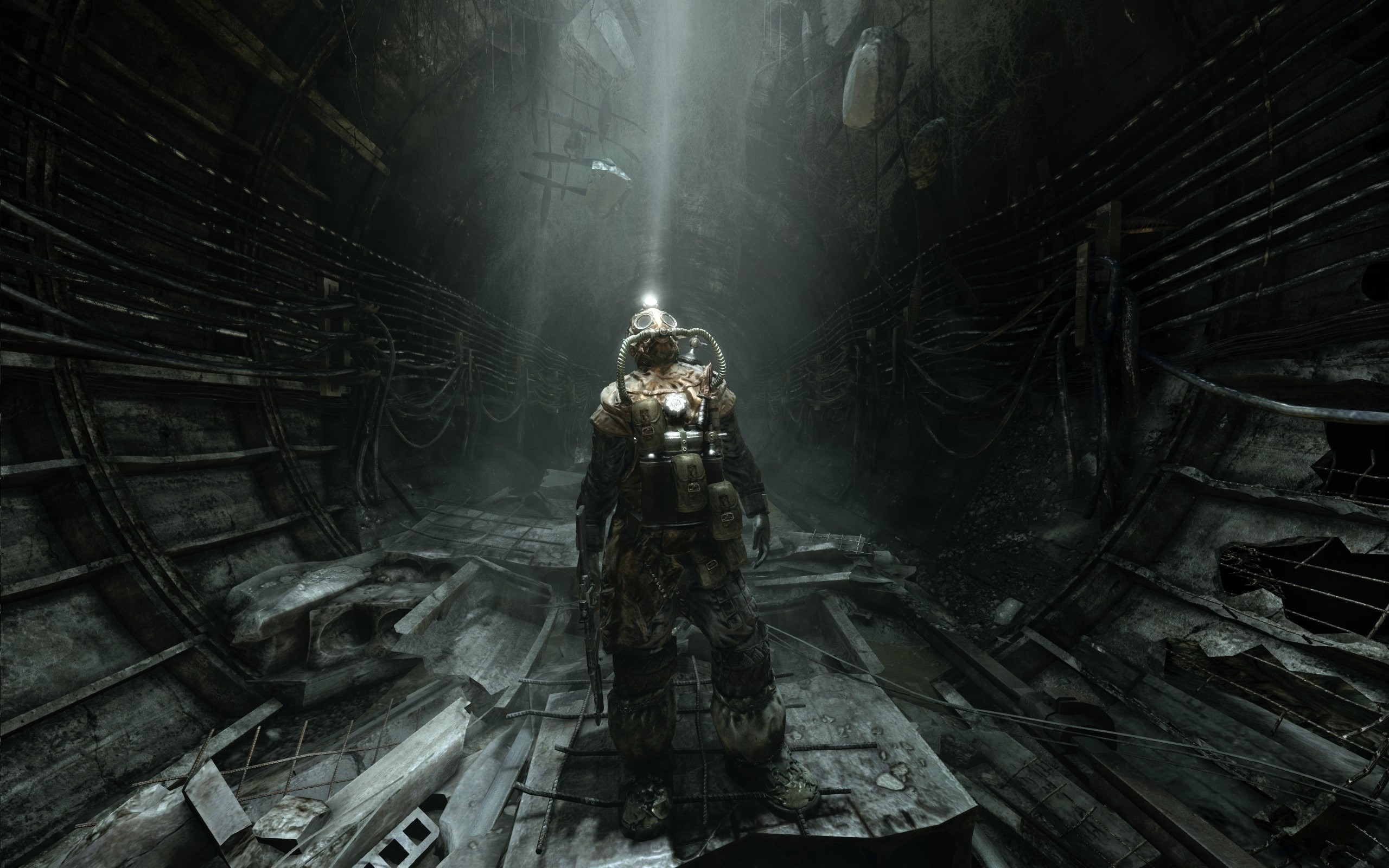 video games, Metro: Last Light, monochrome, digital art, Metro 2033, 2K, HD Wallpaper