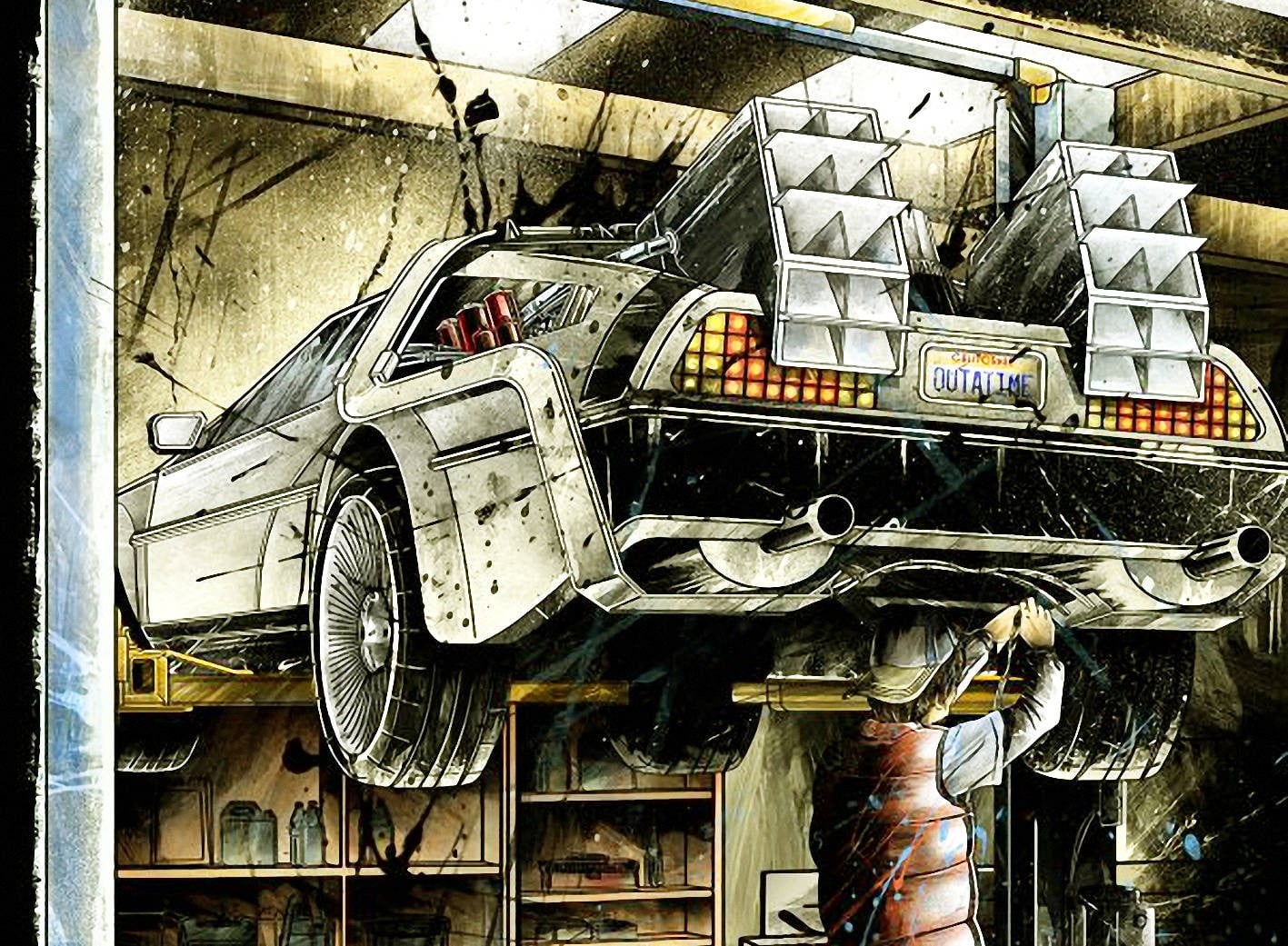 720P, deterioration, white, time, damaged, metal, motor vehicle, obsolete, day, built structure, vehicle, old, car, run-down, mode of transportation, Back to the Future, HD Wallpaper