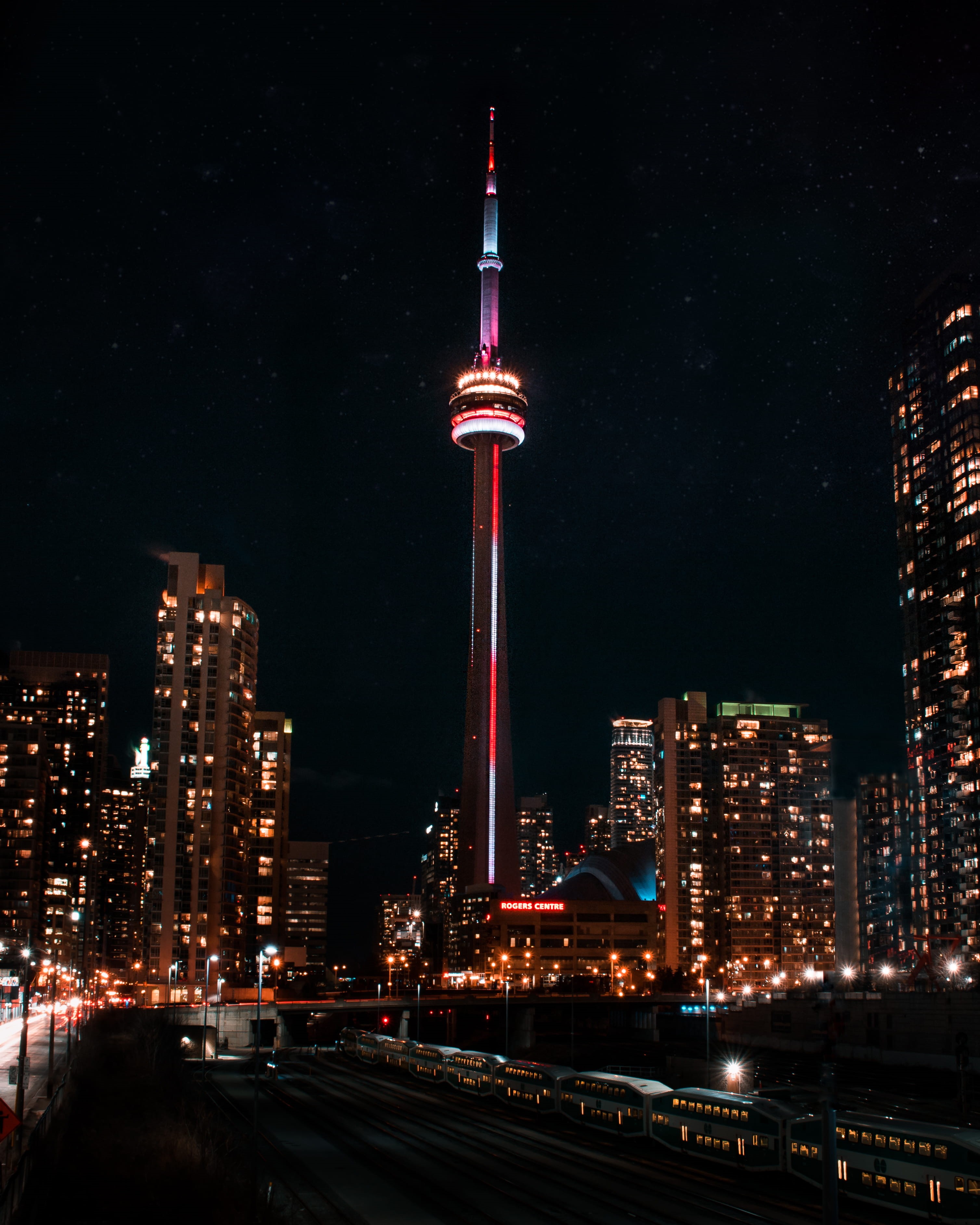 2K, toronto, travel destinations, financial district, built structure, office building exterior, no people, tall - high, sky, cntower, skyscraper, hd, Phone HD Wallpaper