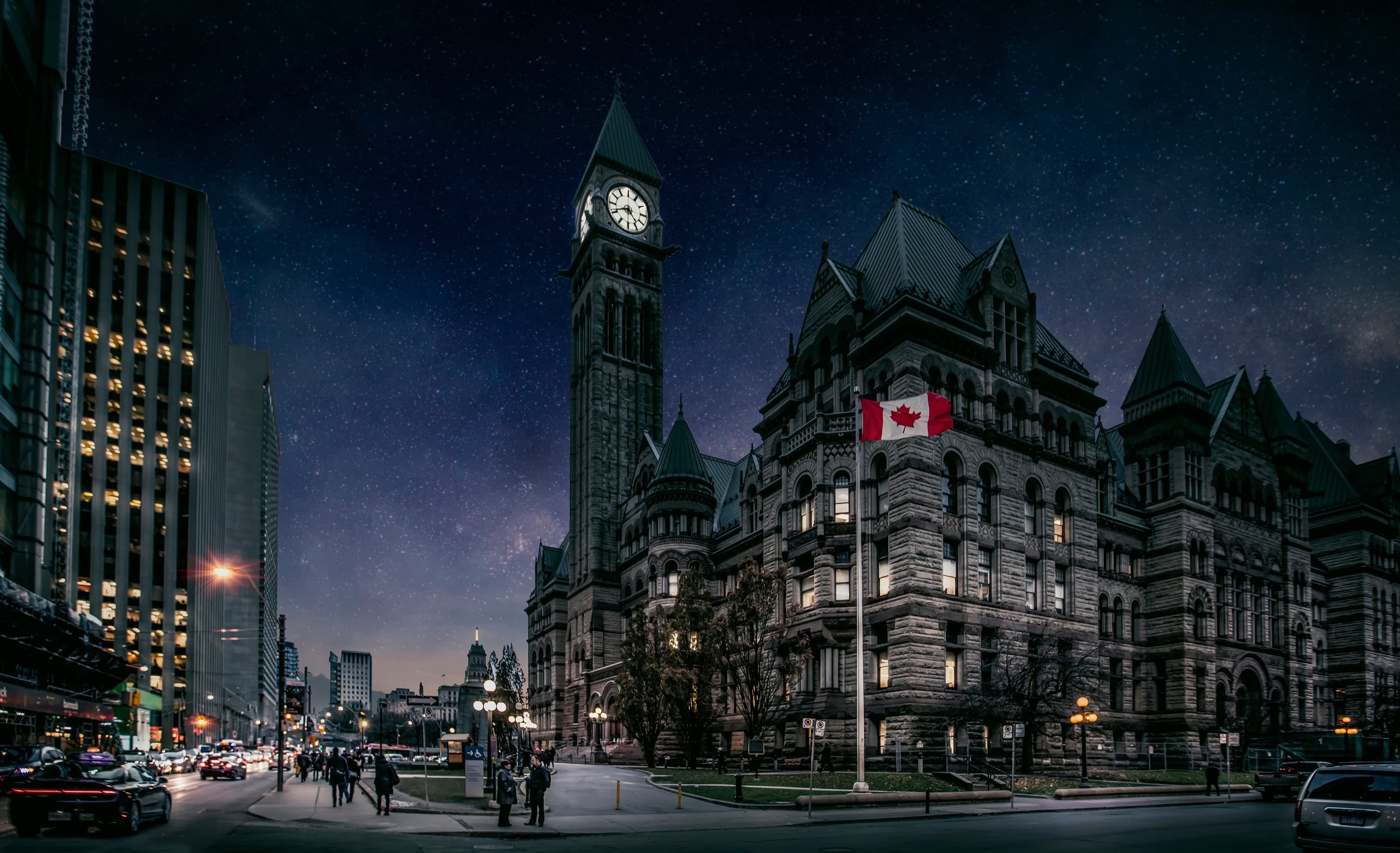 flag, Canada, Toronto, 1080P, HD Wallpaper